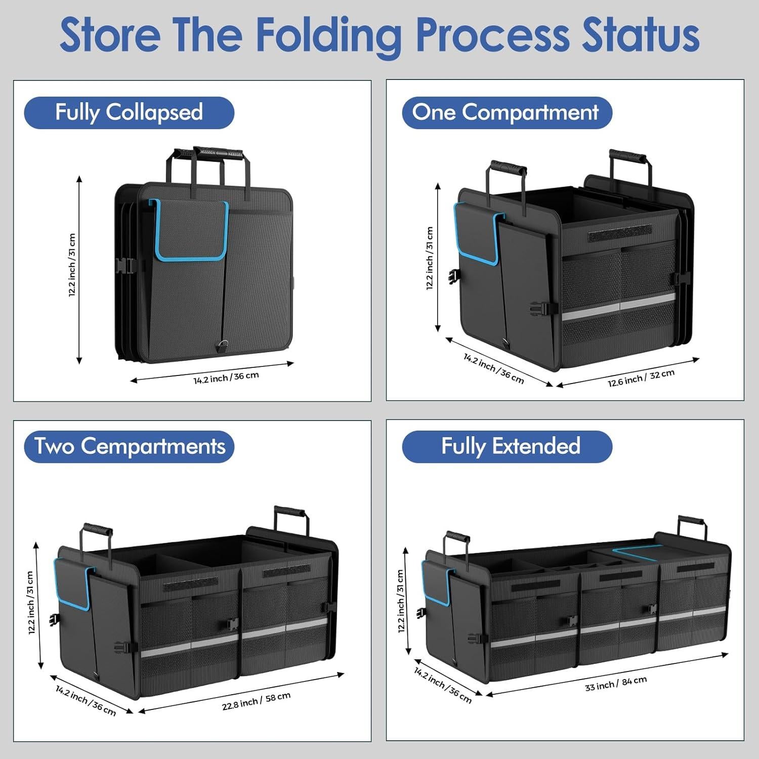 Organizador de Maletero MEI&CO 105L Plegable con Enfriador
