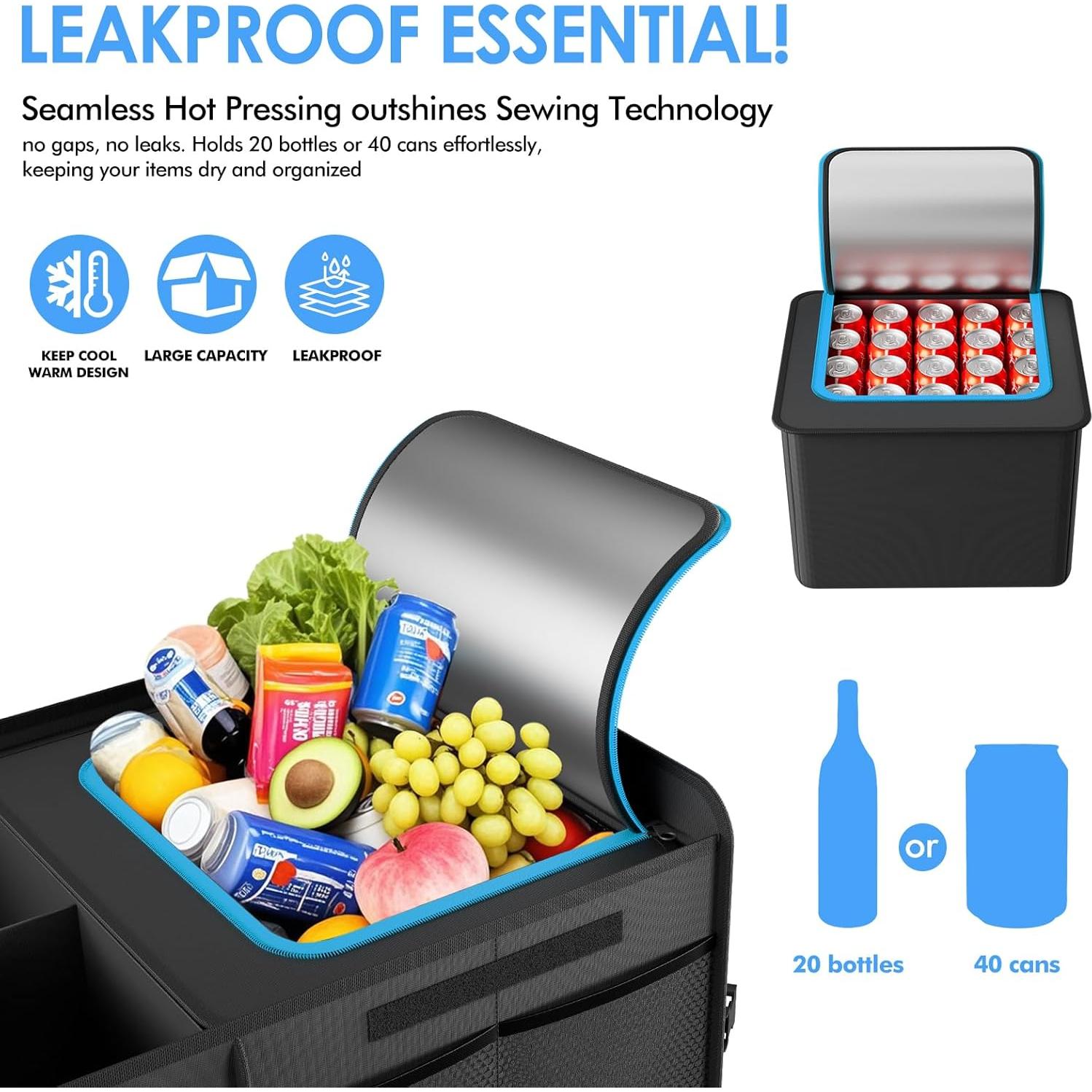 Organizador de Maletero MEI&CO 105L Plegable con Enfriador