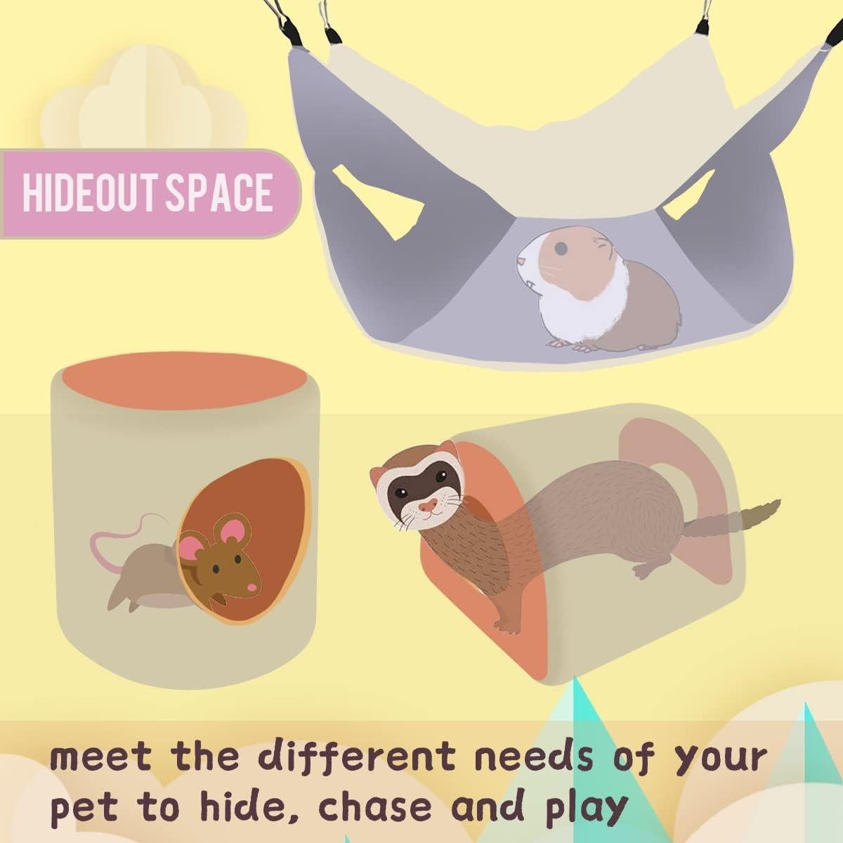 Cama y hamaca para cobayas EAEDMY 34x34 cm suave y acogedora