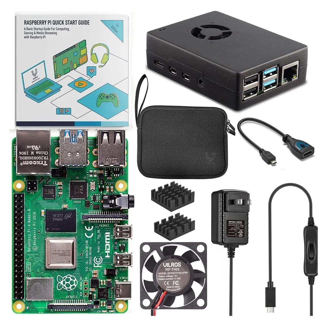 Kit Vilros Raspberry Pi 4 4GB con caja de aluminio y ventilador