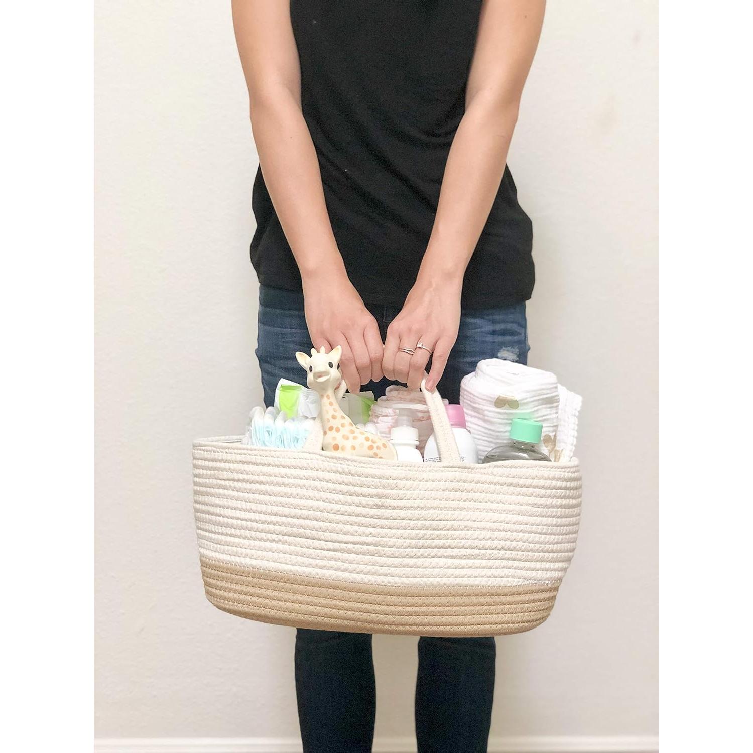 Cesta de Pañales Mila Millie Algodón Grande 39.37x25.4 cm