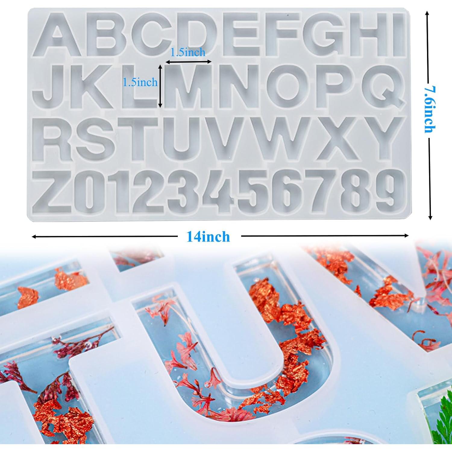 Kit de Moldes de Silicona Anlan-angel para Resina Letras y Números