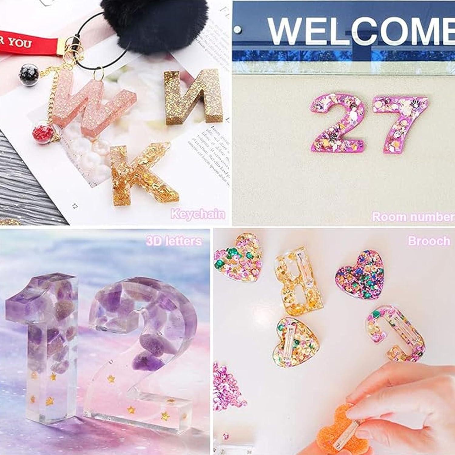 Kit de Moldes de Silicona Anlan-angel para Resina Letras y Números