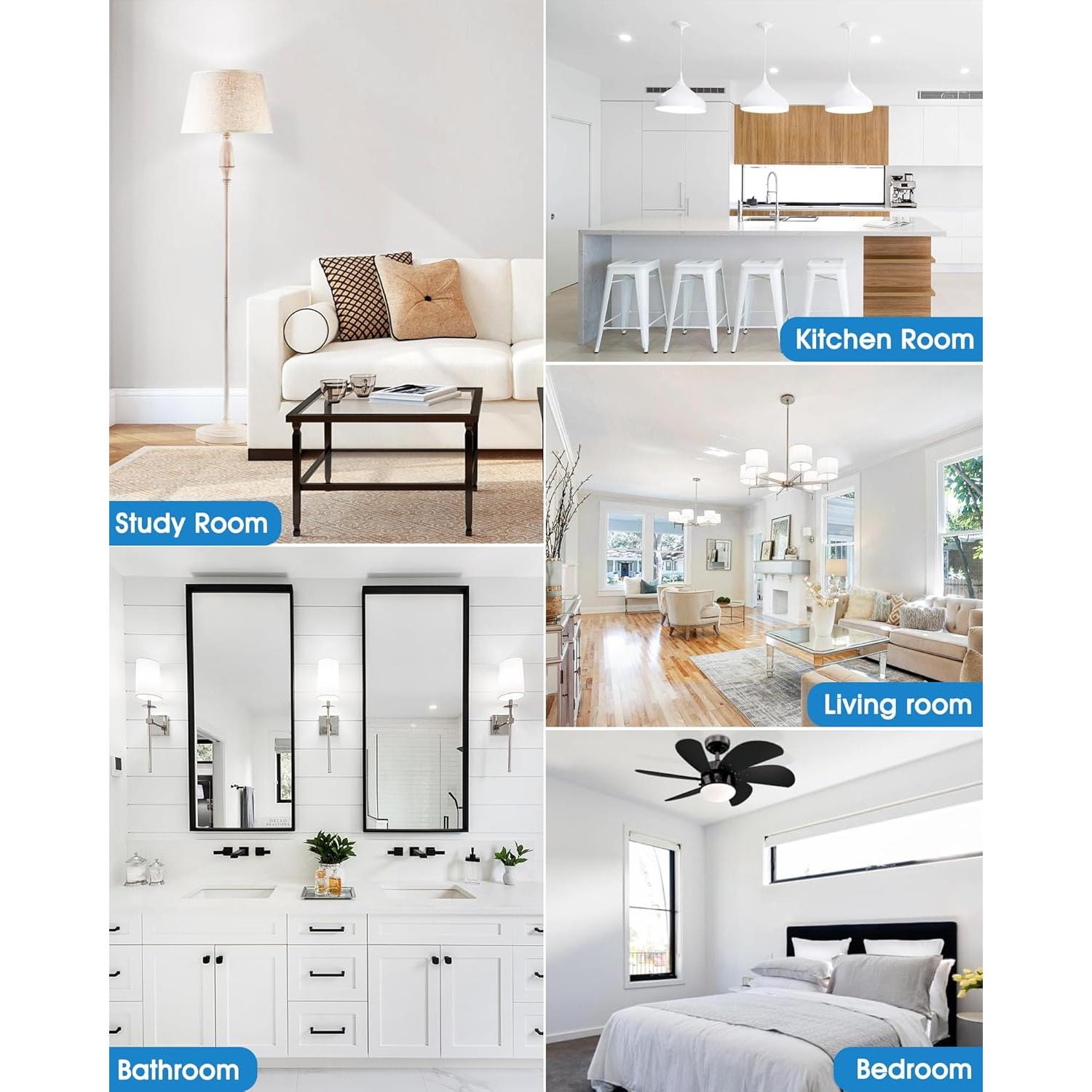 Bombillas LED E12 EvaStary 6W Luz Diurna 5000K Paquete de 6