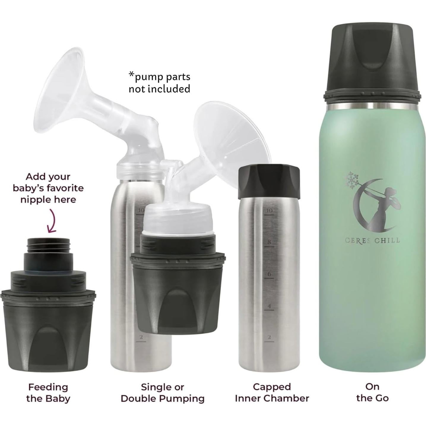 Enfriador de Leche Materna Ceres Chill 1.01L Verde Zen