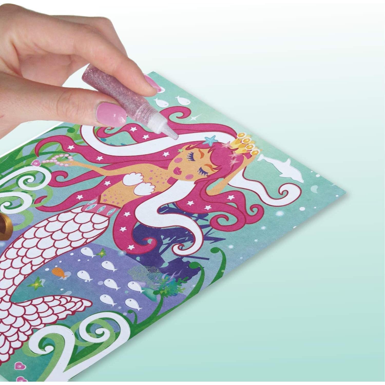 Kit de Arte con Brillo y Foil BOX CANDIY Sirenas 4 Piezas