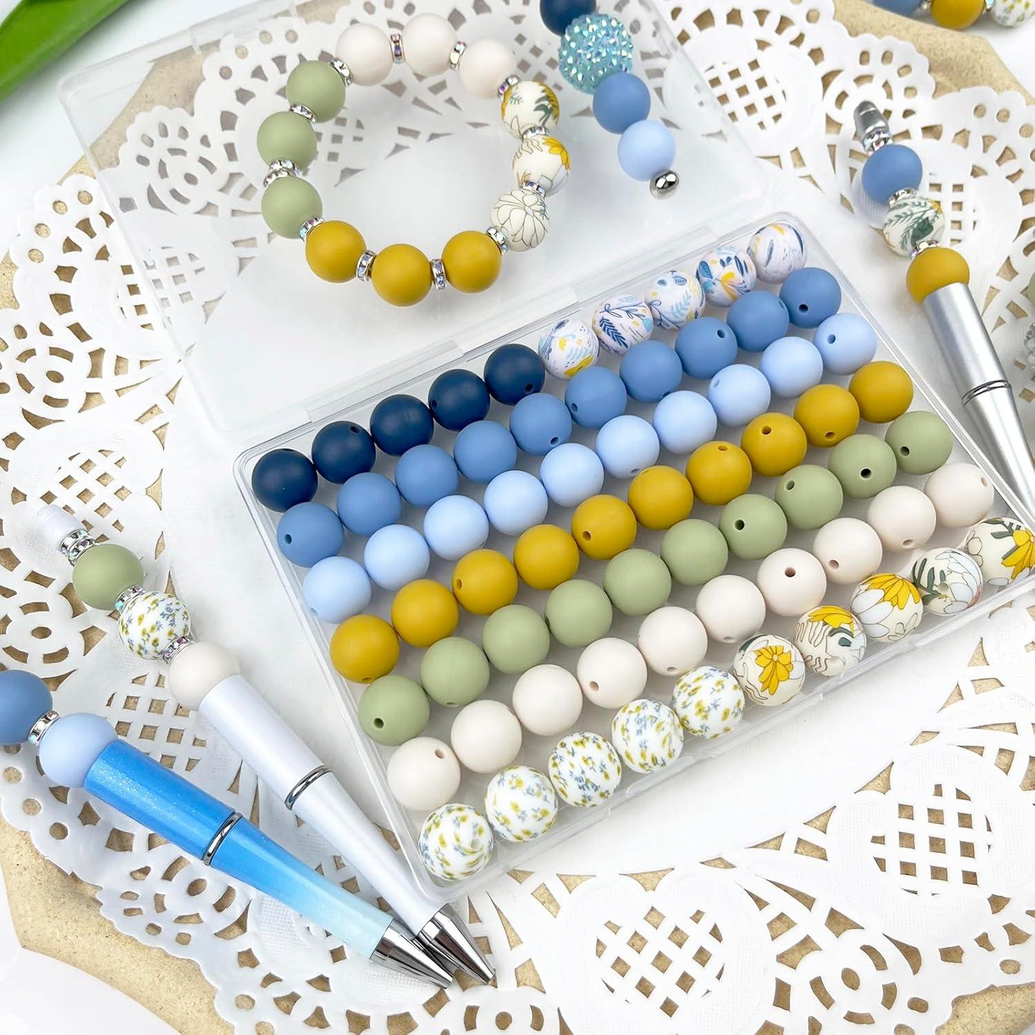 70 Perlas de Silicona IESCOO para Manualidades - Floral