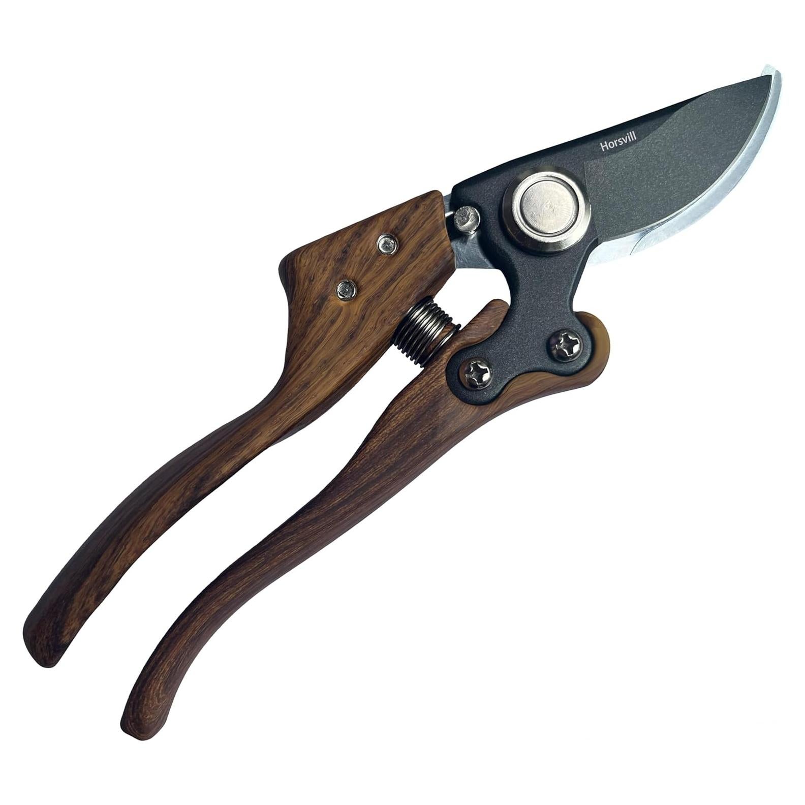 Garden Shears, Japanese Floral branch cutters, Snips for Gardening, Flower scissors Florist clippers, Hand Held Pruners for Gardening Heavy Duty, Pruning shears for garden (Wood Black)