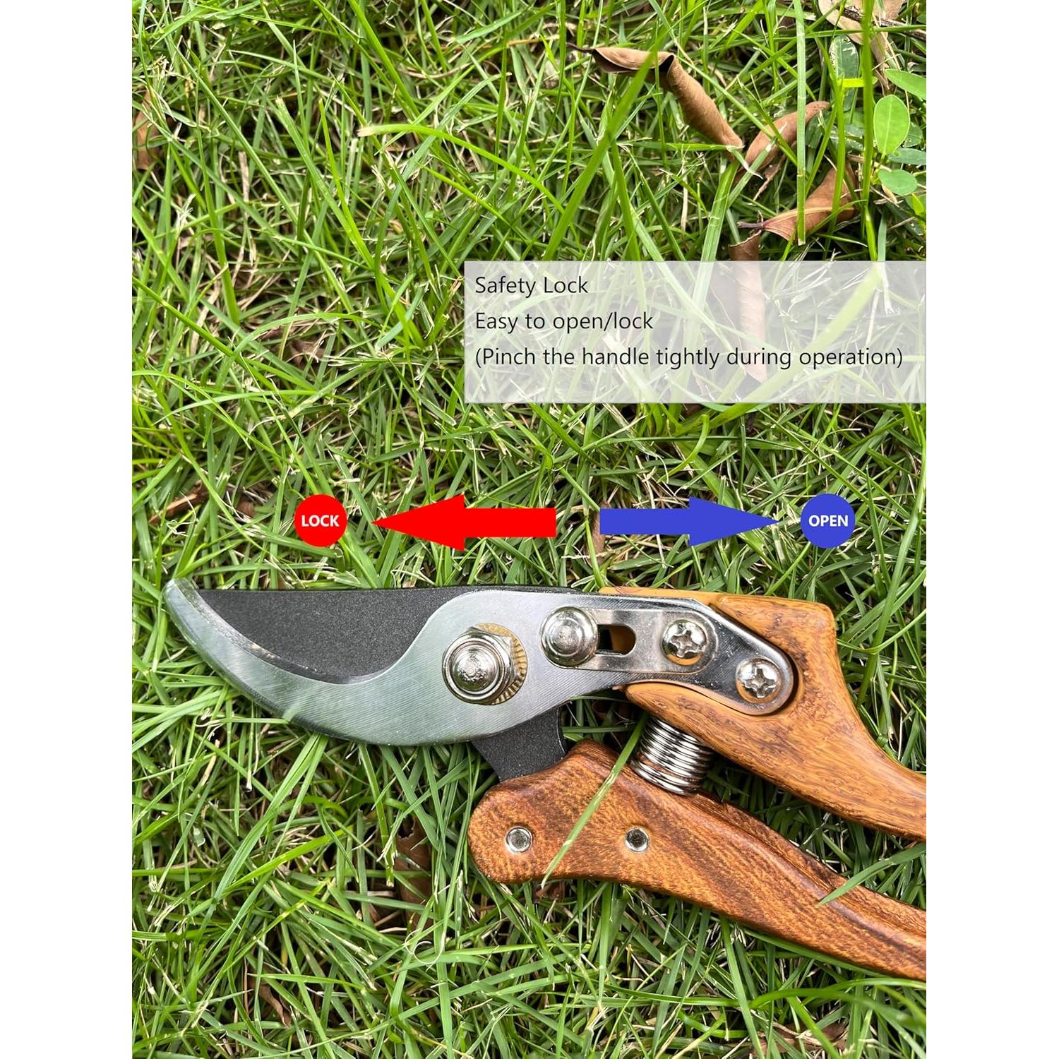 Garden Shears, Japanese Floral branch cutters, Snips for Gardening, Flower scissors Florist clippers, Hand Held Pruners for Gardening Heavy Duty, Pruning shears for garden (Wood Black)