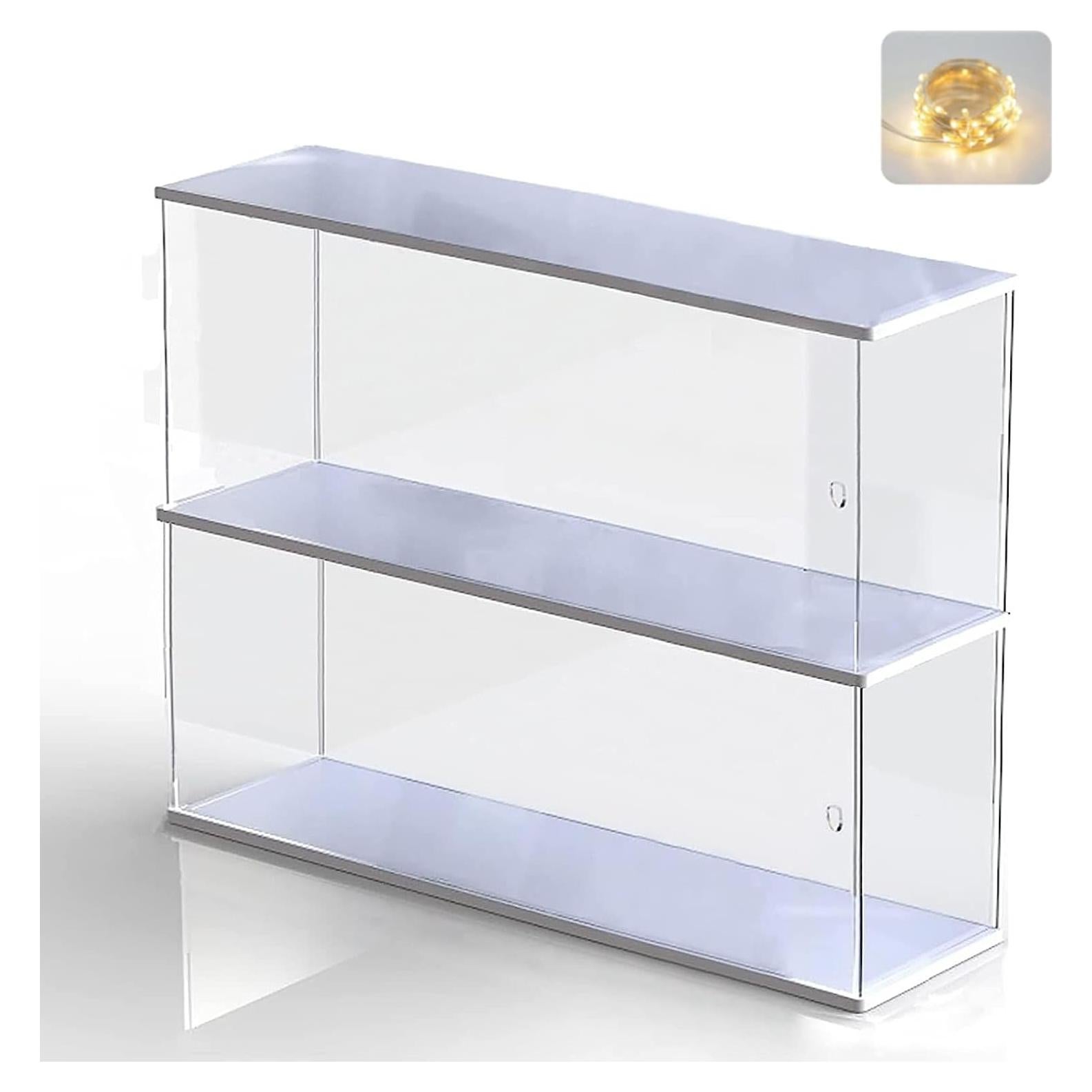 Estante de exhibición acrílico 2 niveles ELEpure 39.5x9.6cm