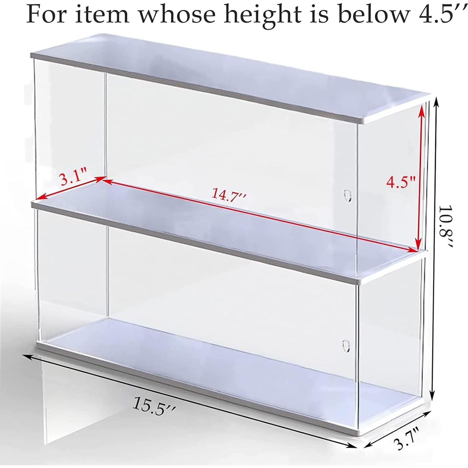 Estante de exhibición acrílico 2 niveles ELEpure 39.5x9.6cm