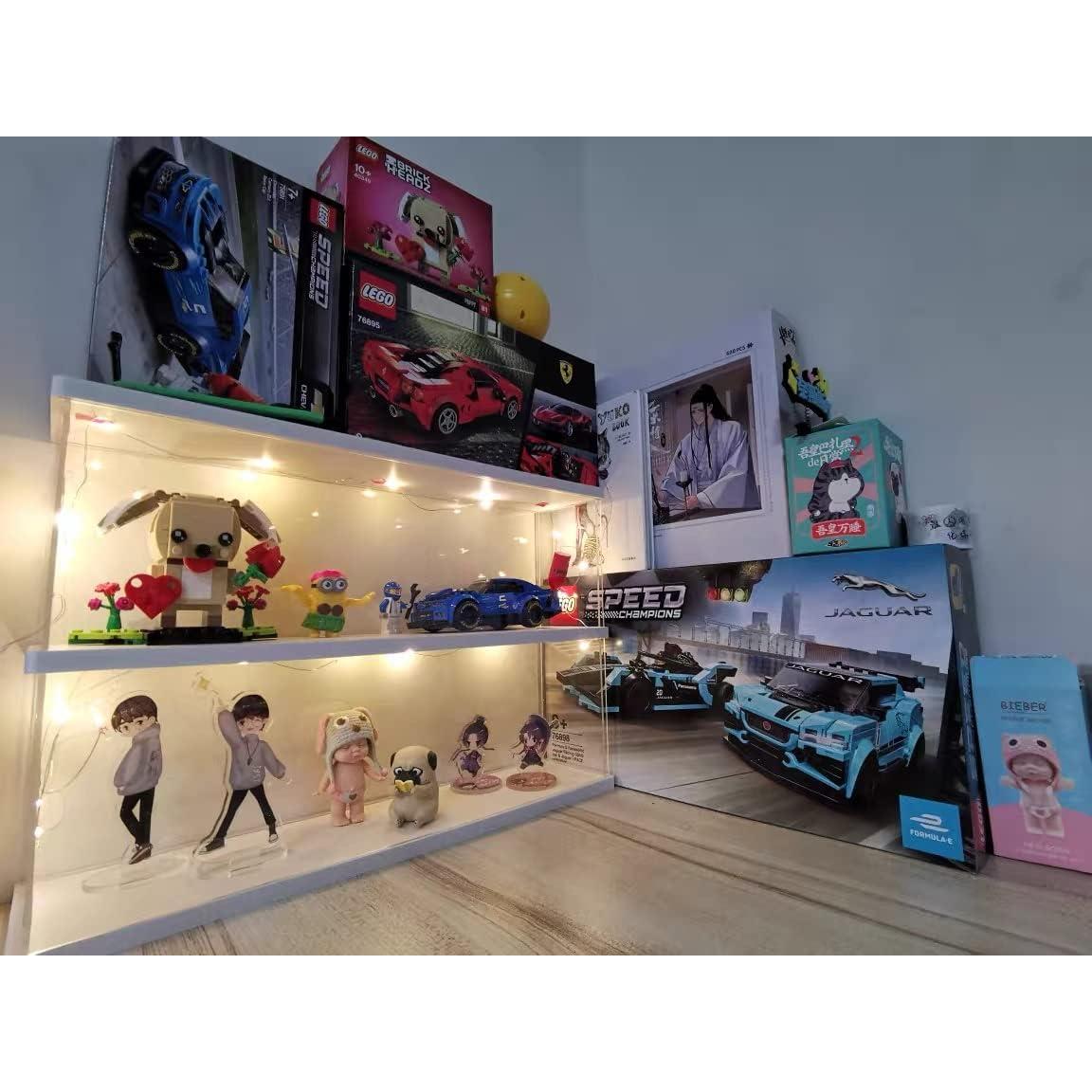 Estante de exhibición acrílico 2 niveles ELEpure 39.5x9.6cm