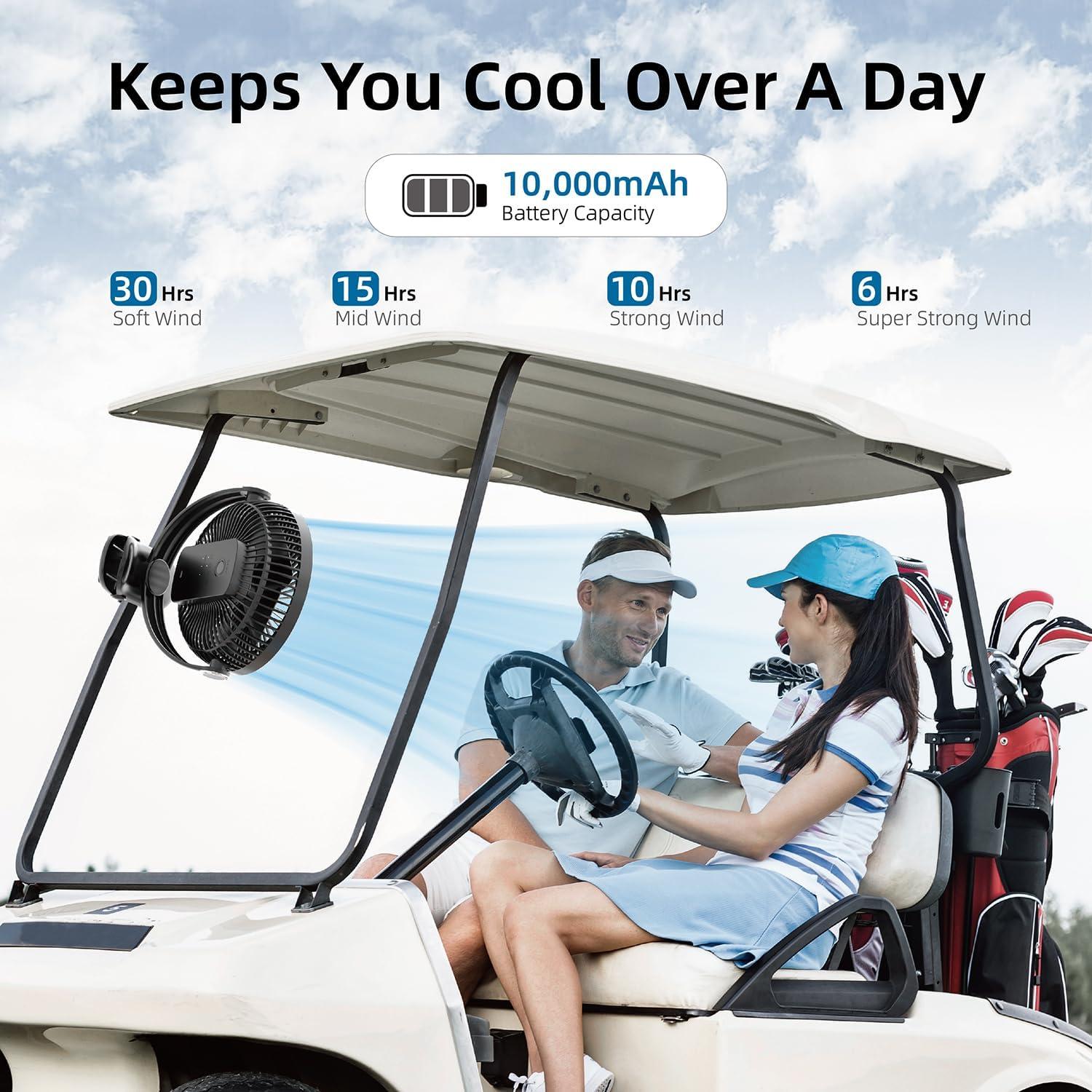 Ventilador Portátil Recargable Nuerst F18 10000mAh 30h 4 Velocidades