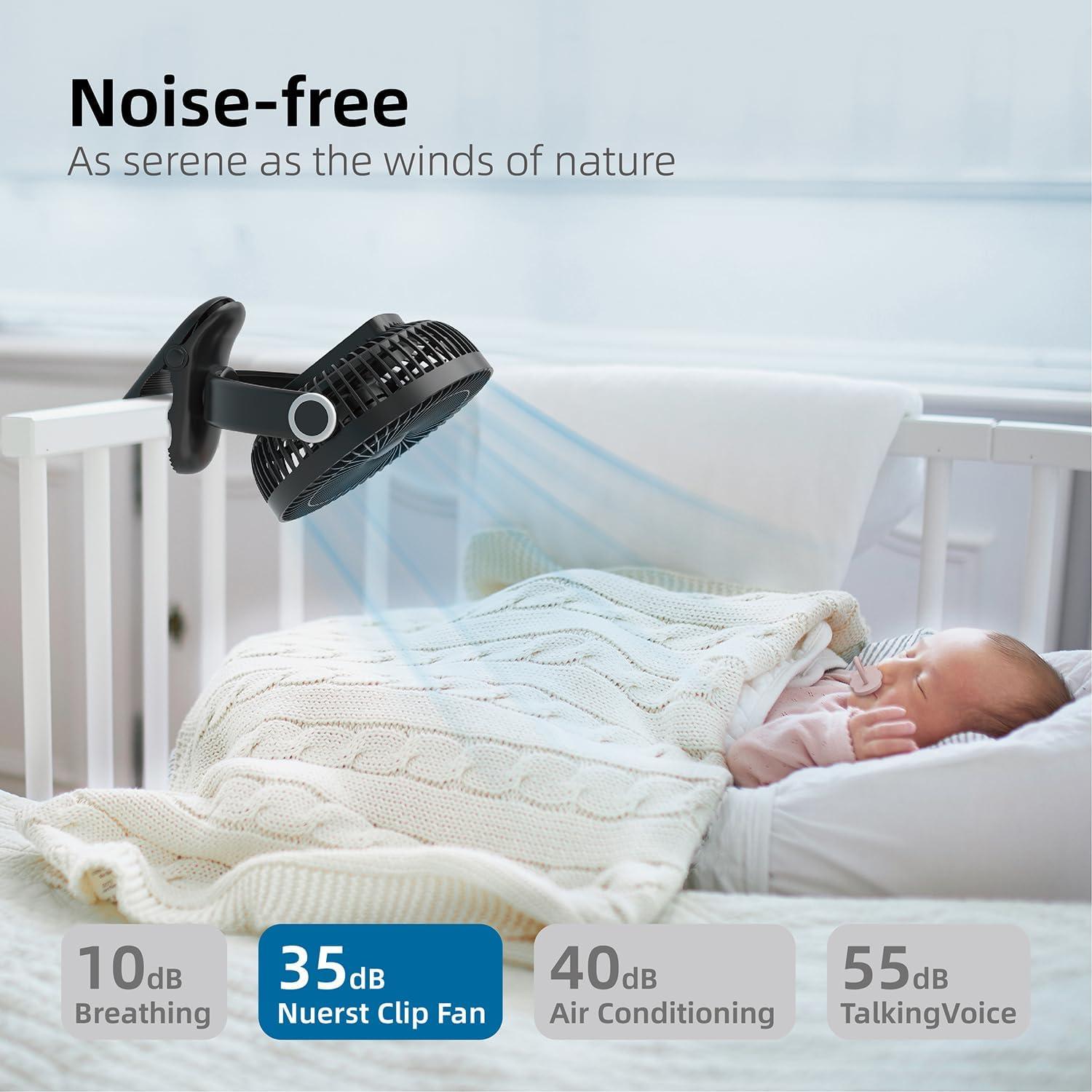 Ventilador Portátil Recargable Nuerst F18 10000mAh 30h 4 Velocidades