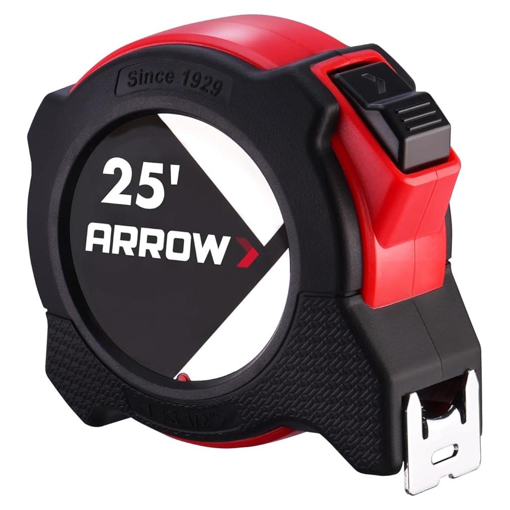 Cinta Métrica Auto-Bloqueo Arrow 7.62m Doble Cara con Clip