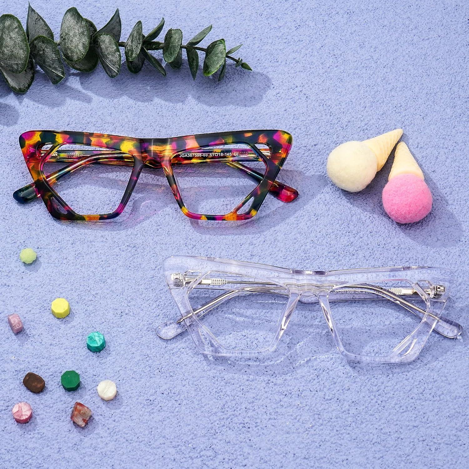 Gafas Cateye VOOGLAM Azules Anti Fatiga Ocular para Mujeres