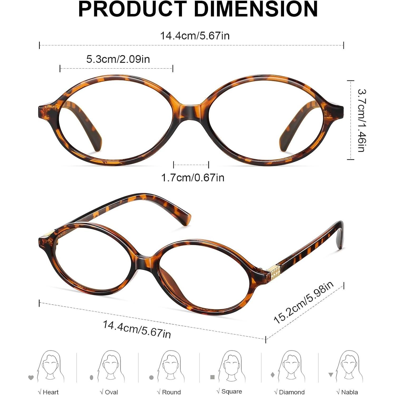 Gafas Retro Ovaladas Snosue con Bloqueo de Luz Azul - Unisex