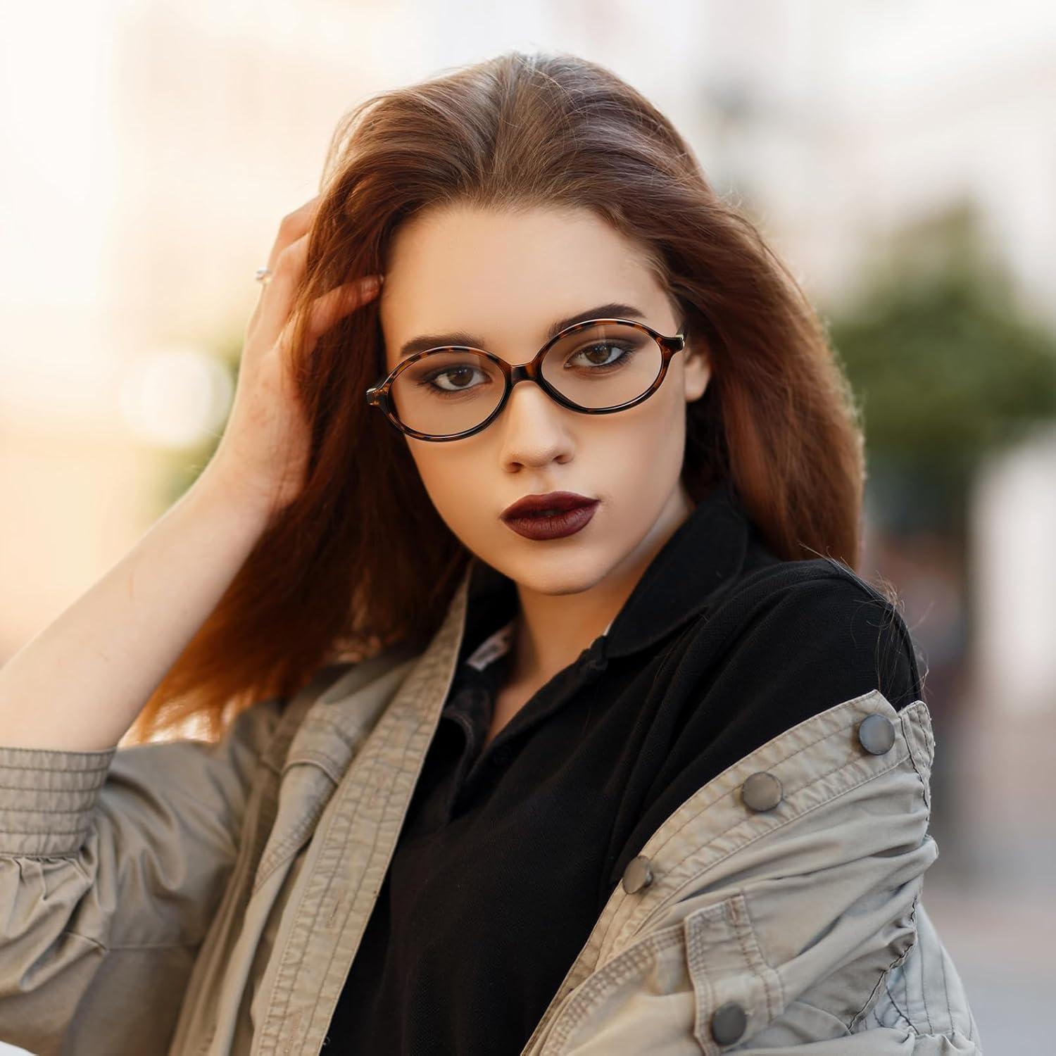 Gafas Retro Ovaladas Snosue con Bloqueo de Luz Azul - Unisex