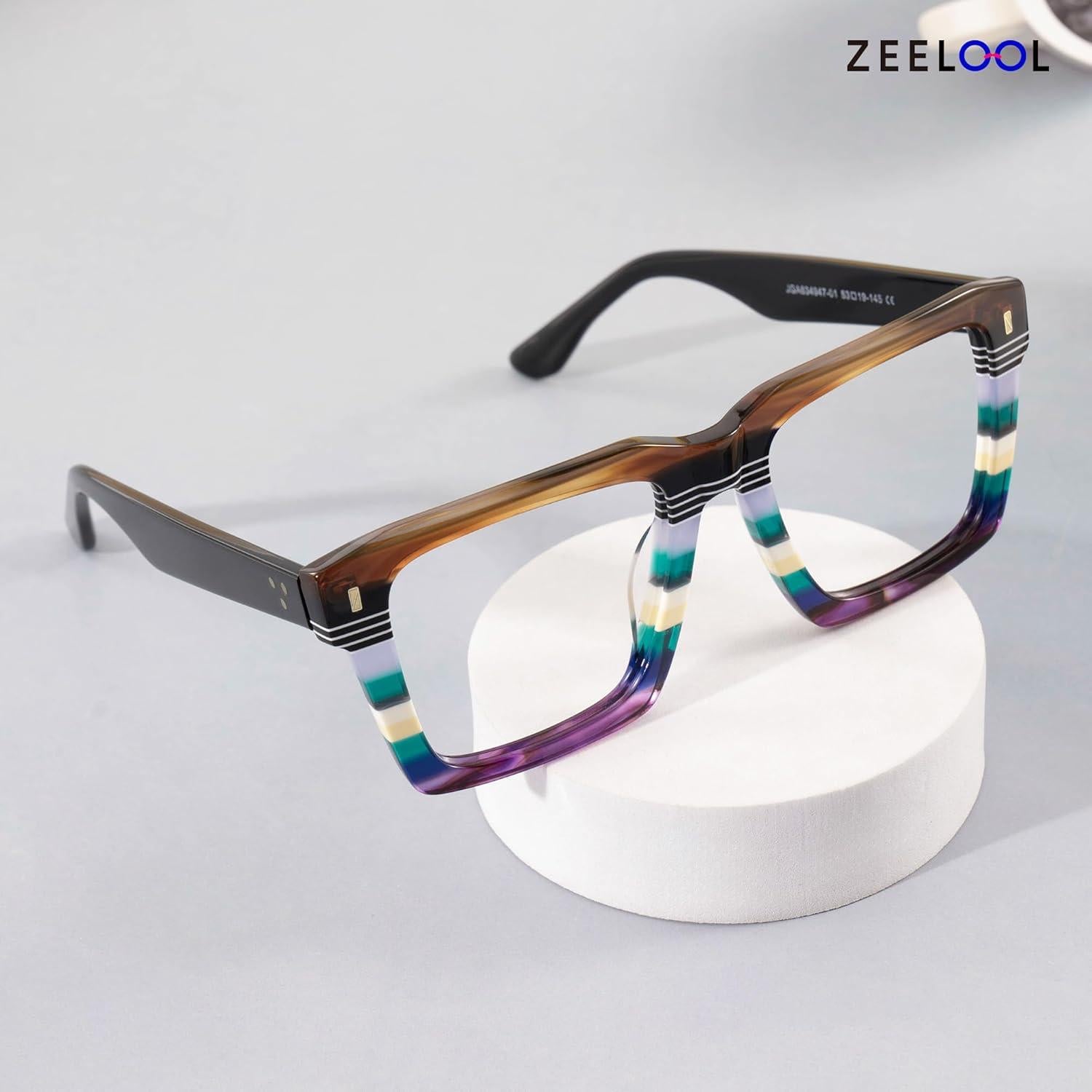 Montura de Gafas Cuadradas Zeelool ZJGA634947 para Hombres