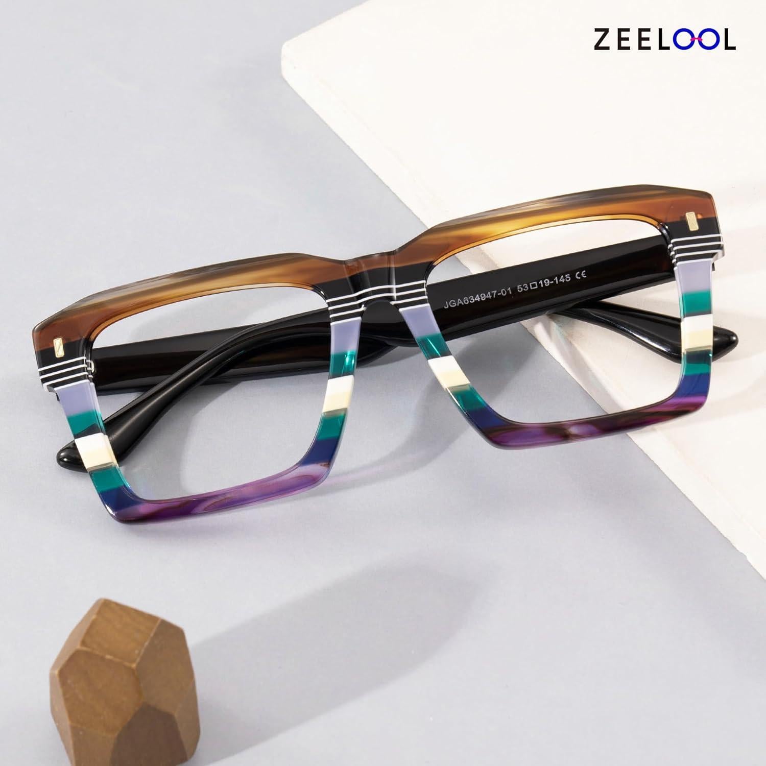 Montura de Gafas Cuadradas Zeelool ZJGA634947 para Hombres