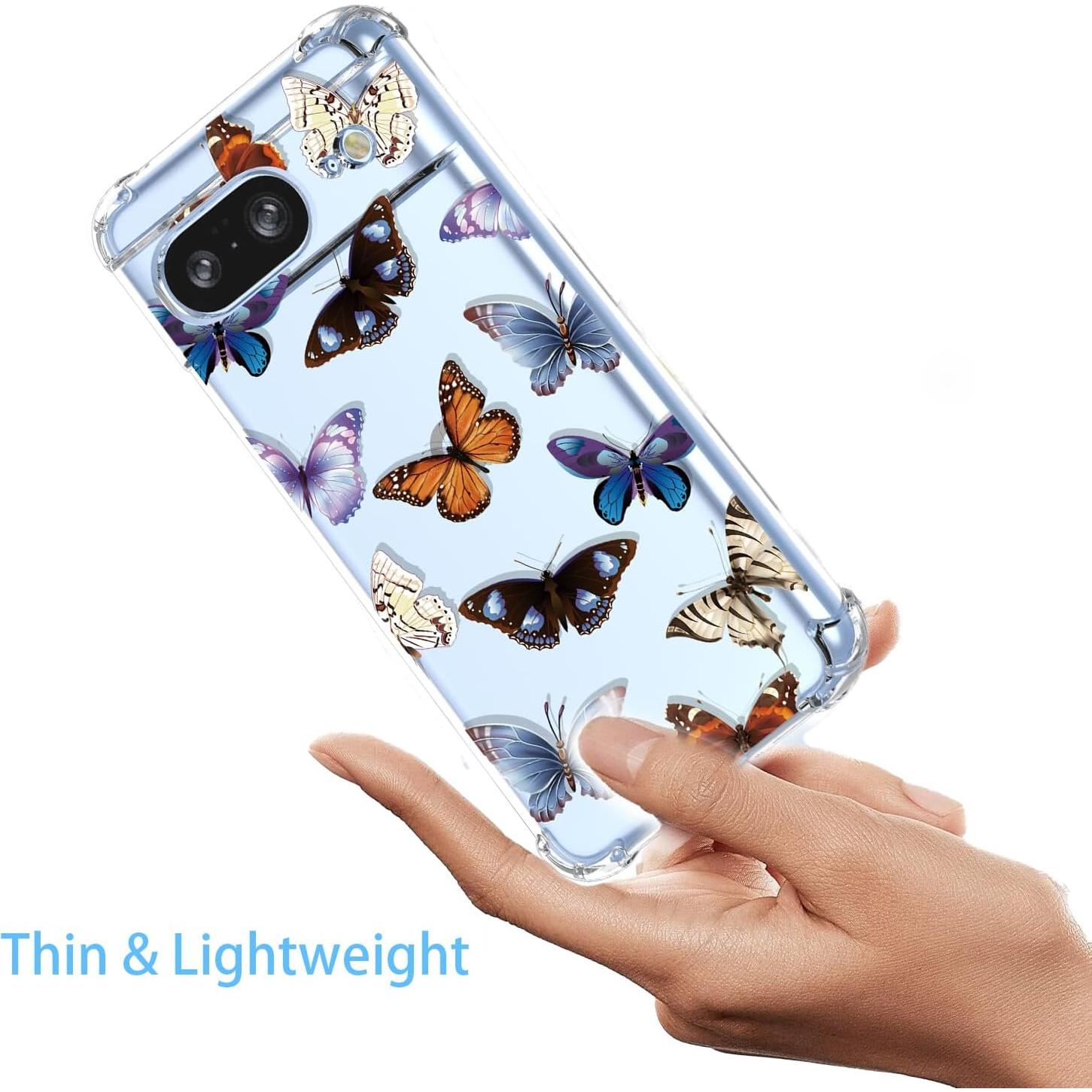 Funda TPU Google Pixel 8 con Patrón Flores y Mariposas