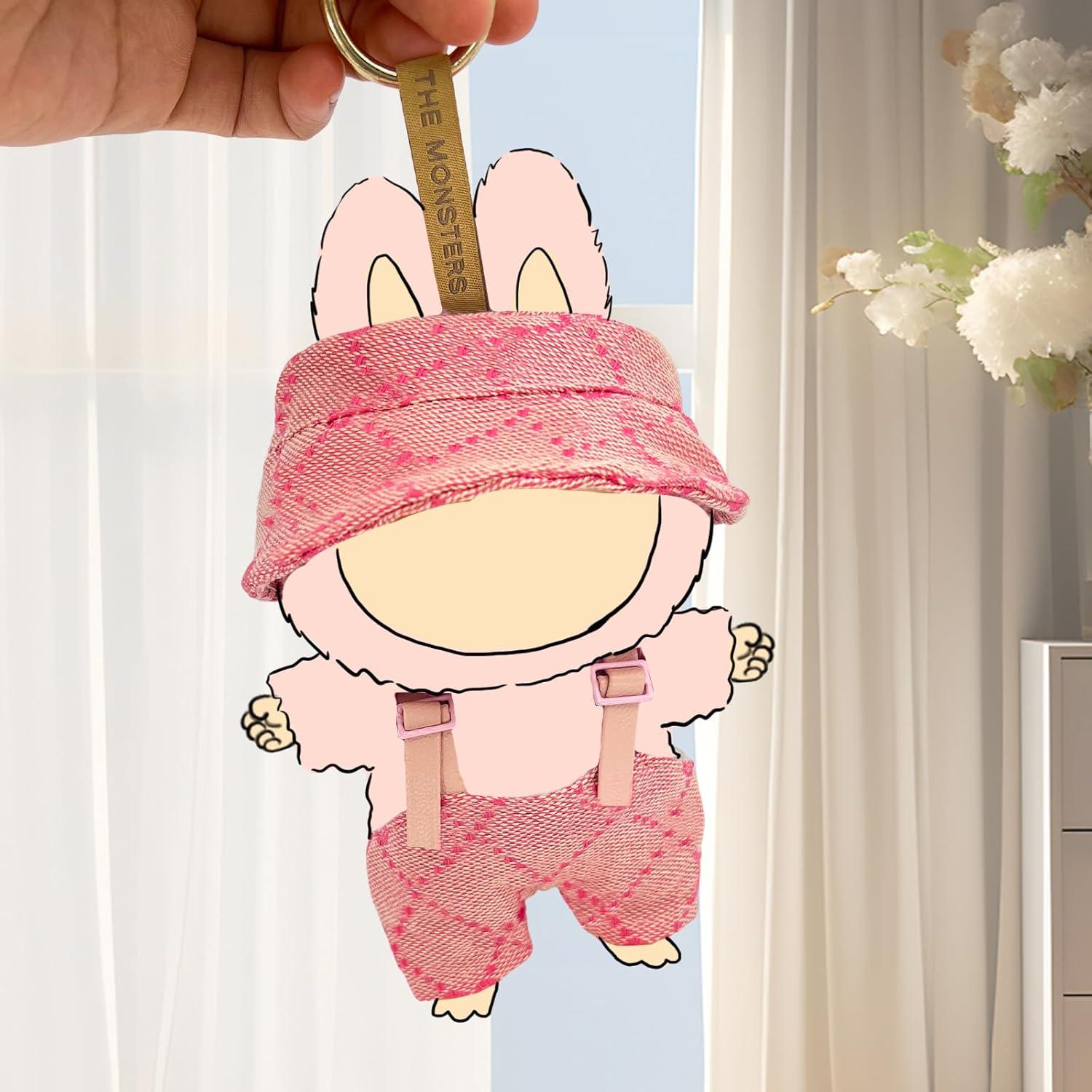 Conjunto de Ropa para Muñeca LABUBU 2 Piezas 17cm Rosa