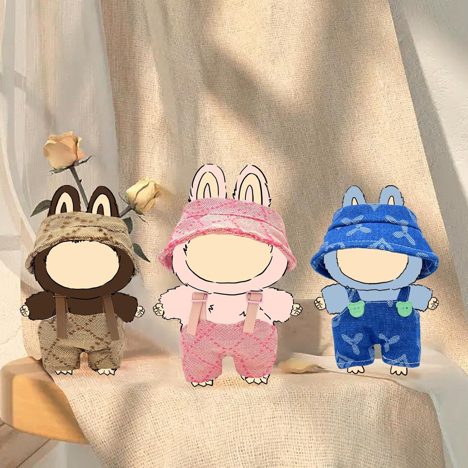 Conjunto de Ropa para Muñeca LABUBU 2 Piezas 17cm Rosa