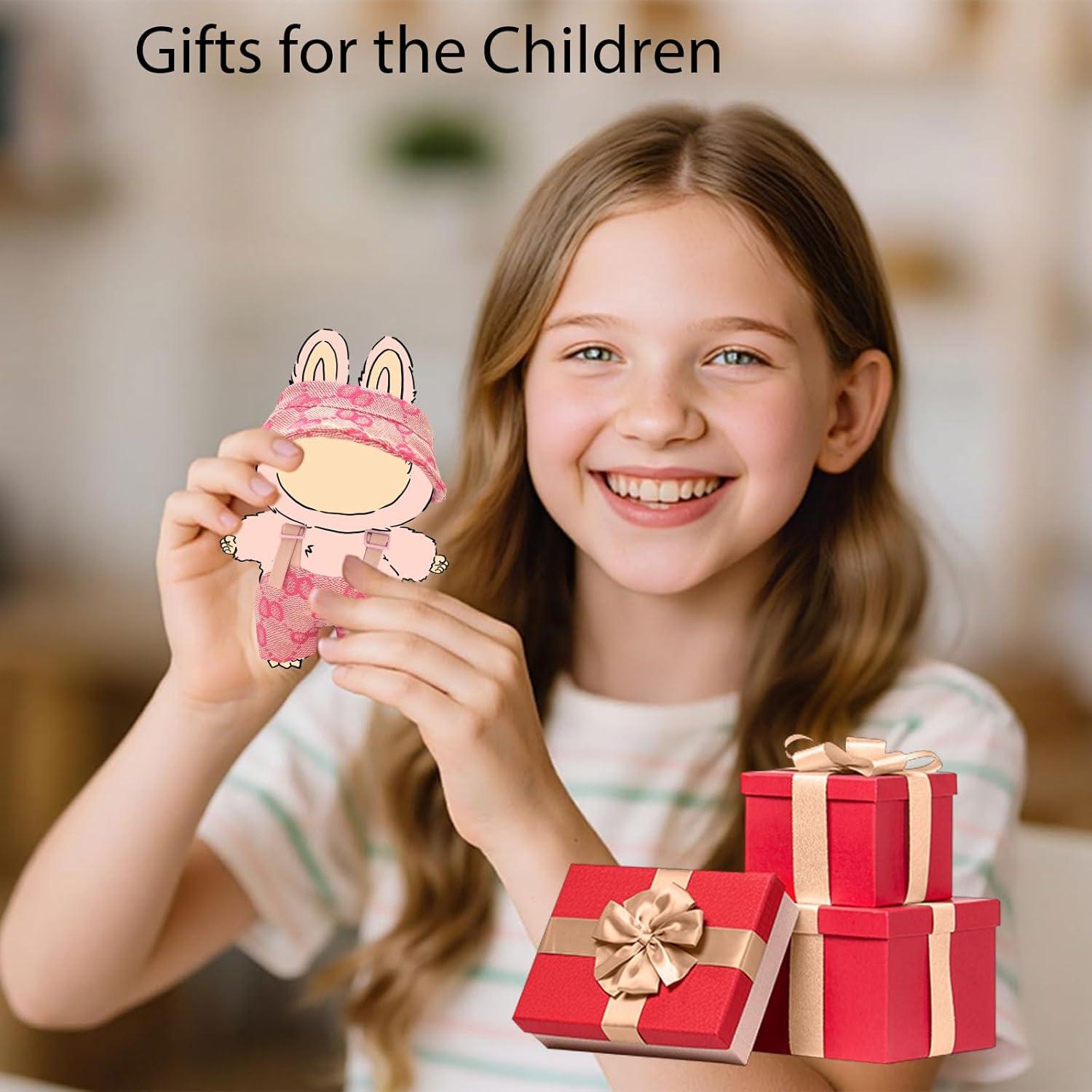 Conjunto de Ropa para Muñeca LABUBU 2 Piezas 17cm Rosa