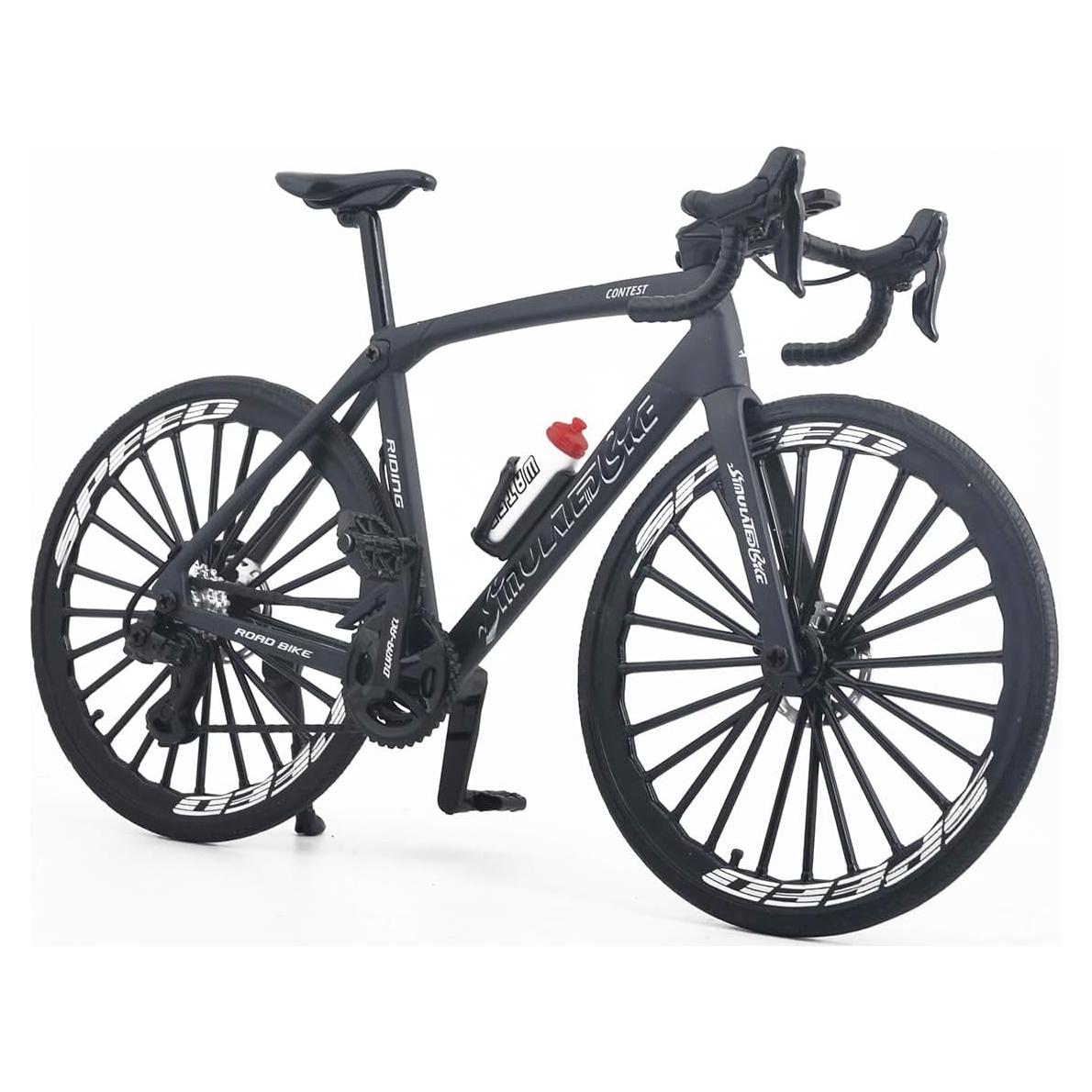 Bicicleta de Carretera Mini ZIYUE 1:8 Negro Decorativa