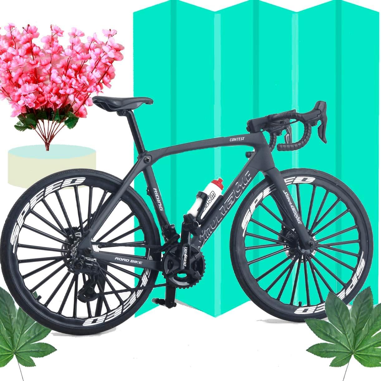 Bicicleta de Carretera Mini ZIYUE 1:8 Negro Decorativa