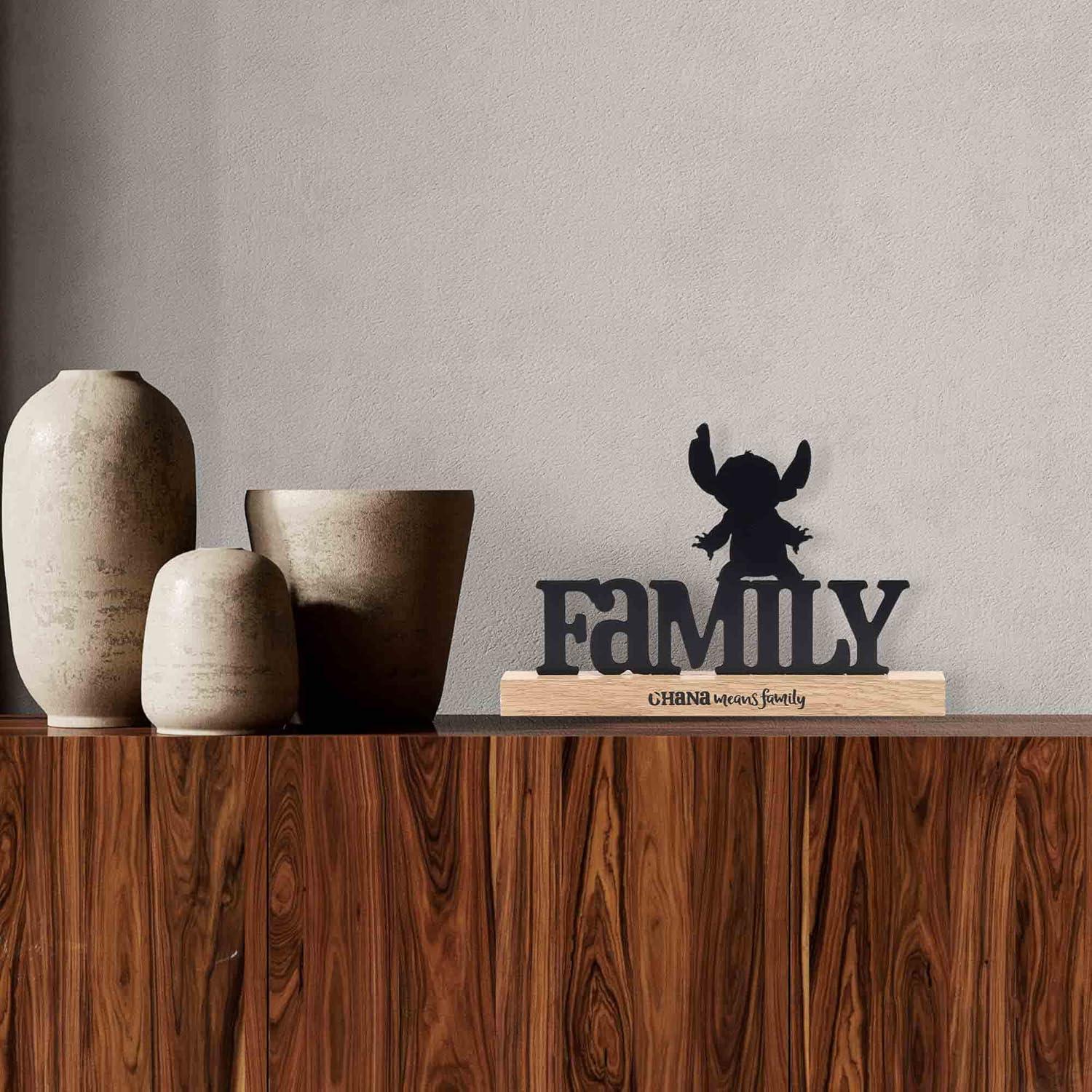 Decoración de Mesa Lilo y Stitch Ohana Significa Familia