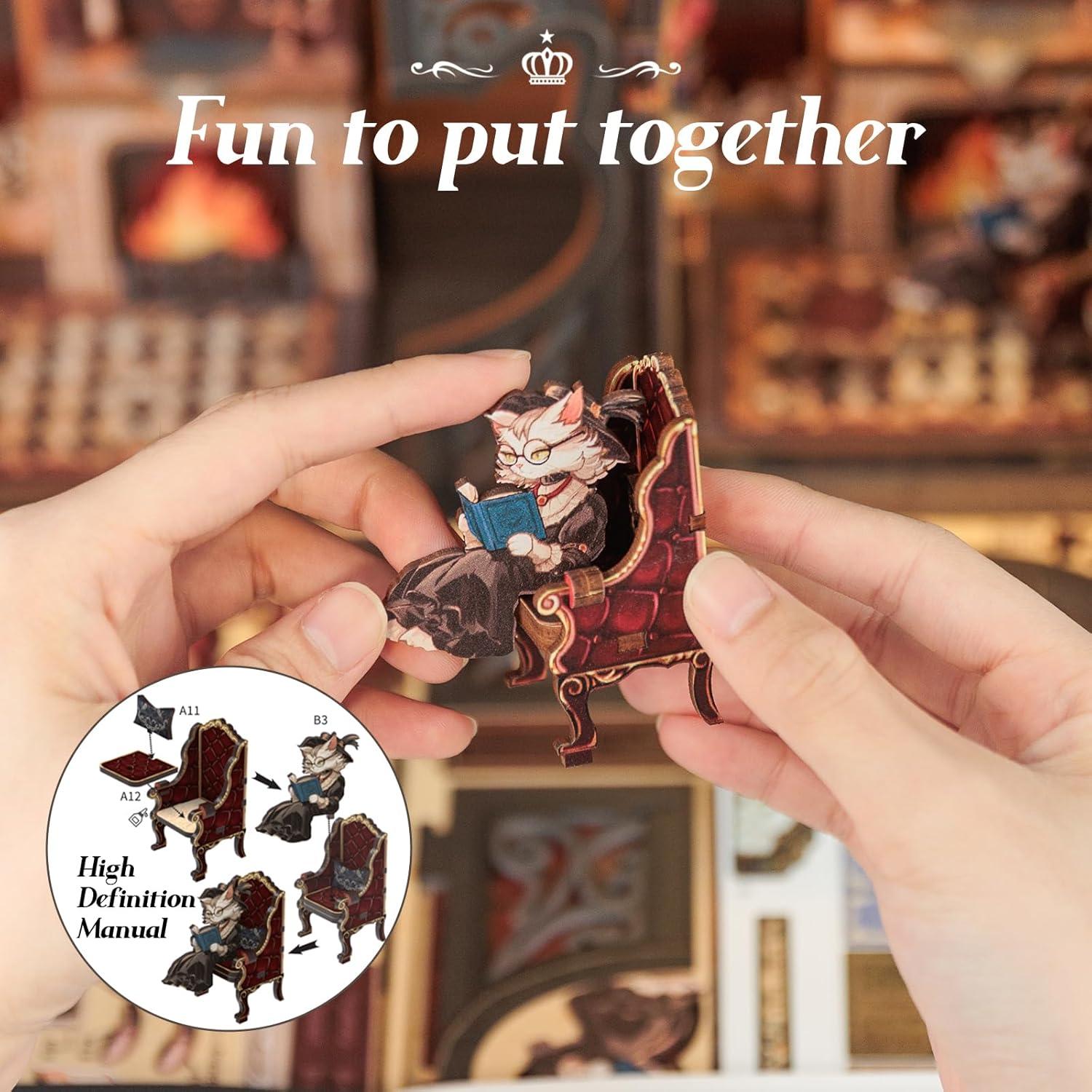 Kit de Rincón de Libros Cutefun - Estudio del Gato Contador