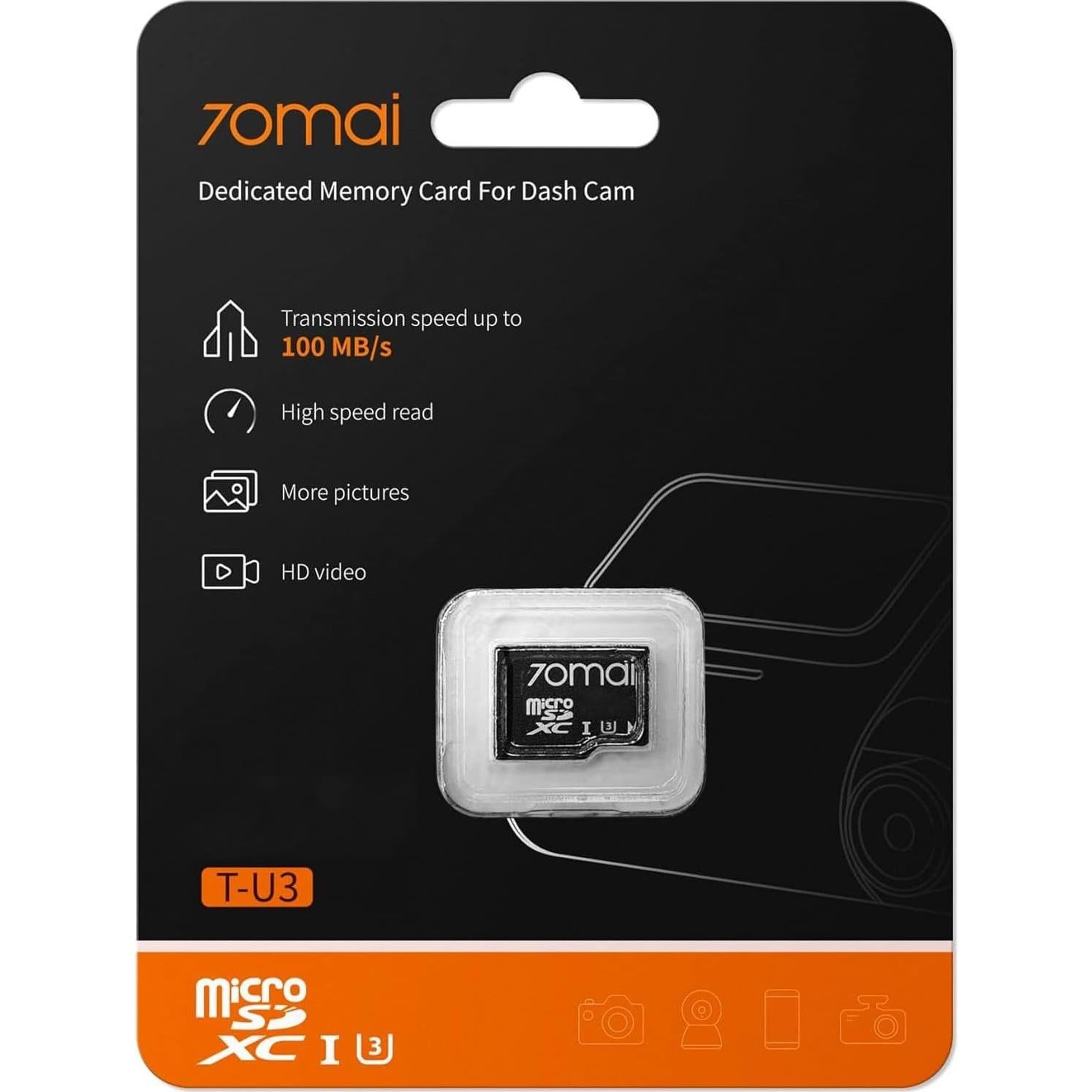 Tarjeta Micro SD 70mai 256GB UHS-I 100MB/s a prueba de agua