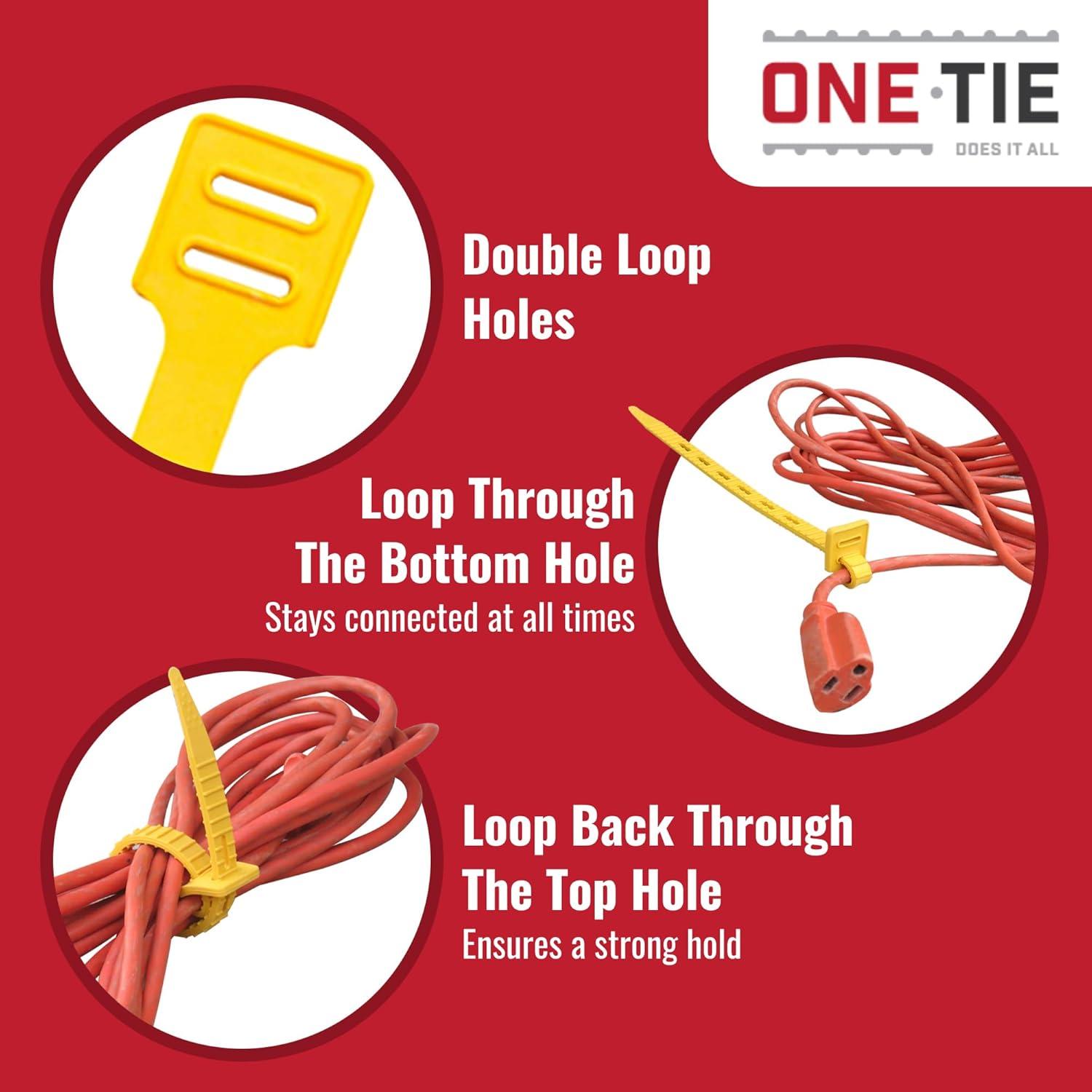 Bridas Reutilizables ONE TIE 20.32 cm Verde - 10 Piezas