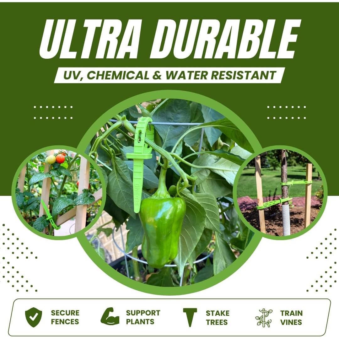 Bridas Reutilizables ONE TIE 20.32 cm Verde - 10 Piezas