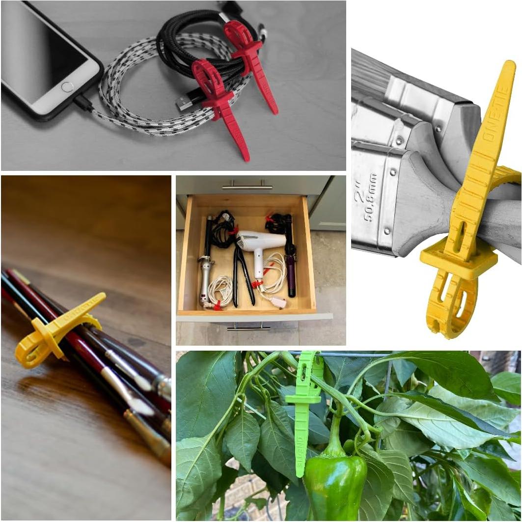 Bridas Reutilizables ONE TIE 20.32 cm Verde - 10 Piezas