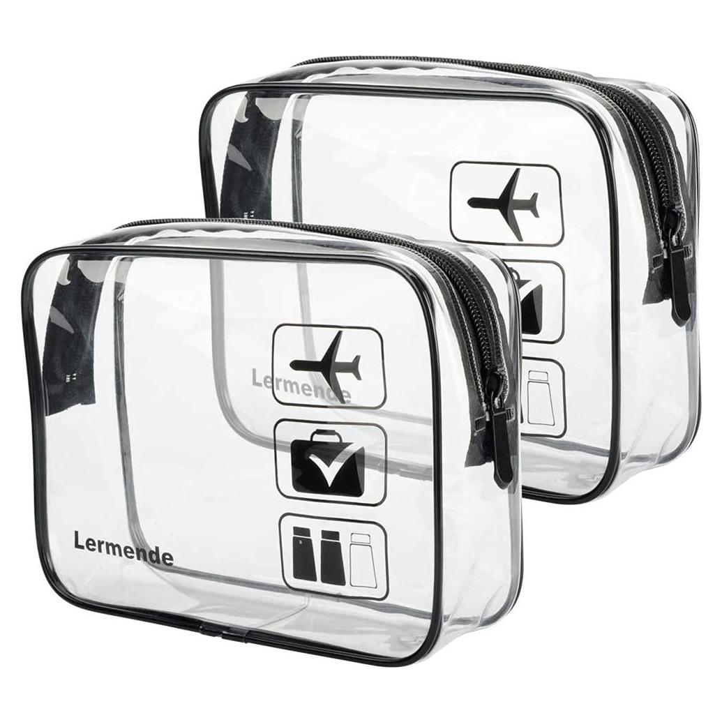 Bolsa de Aseo Transparente Lermende TSA 2 Paquete Negro