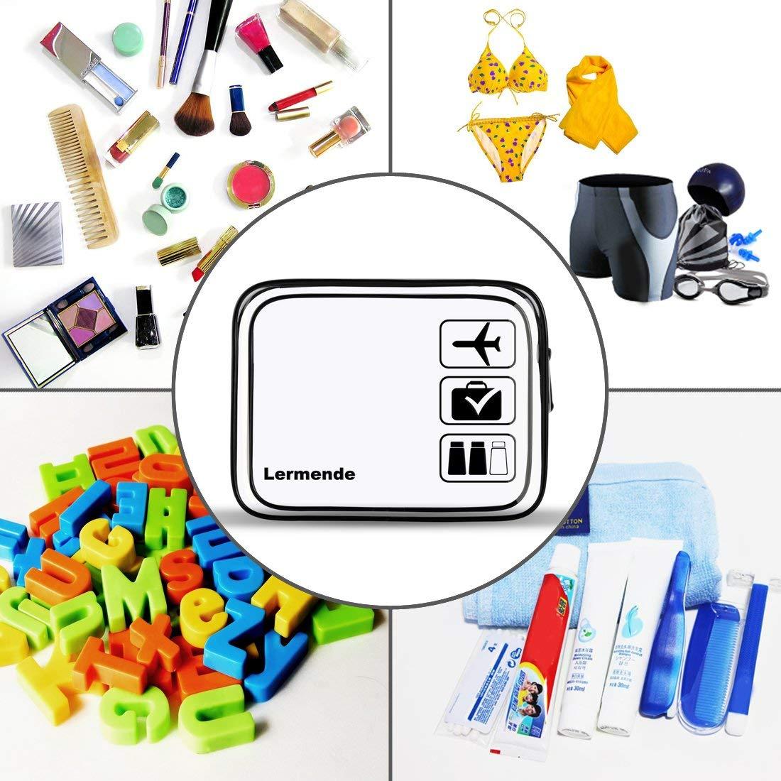 Bolsa de Aseo Transparente Lermende TSA 2 Paquete Negro