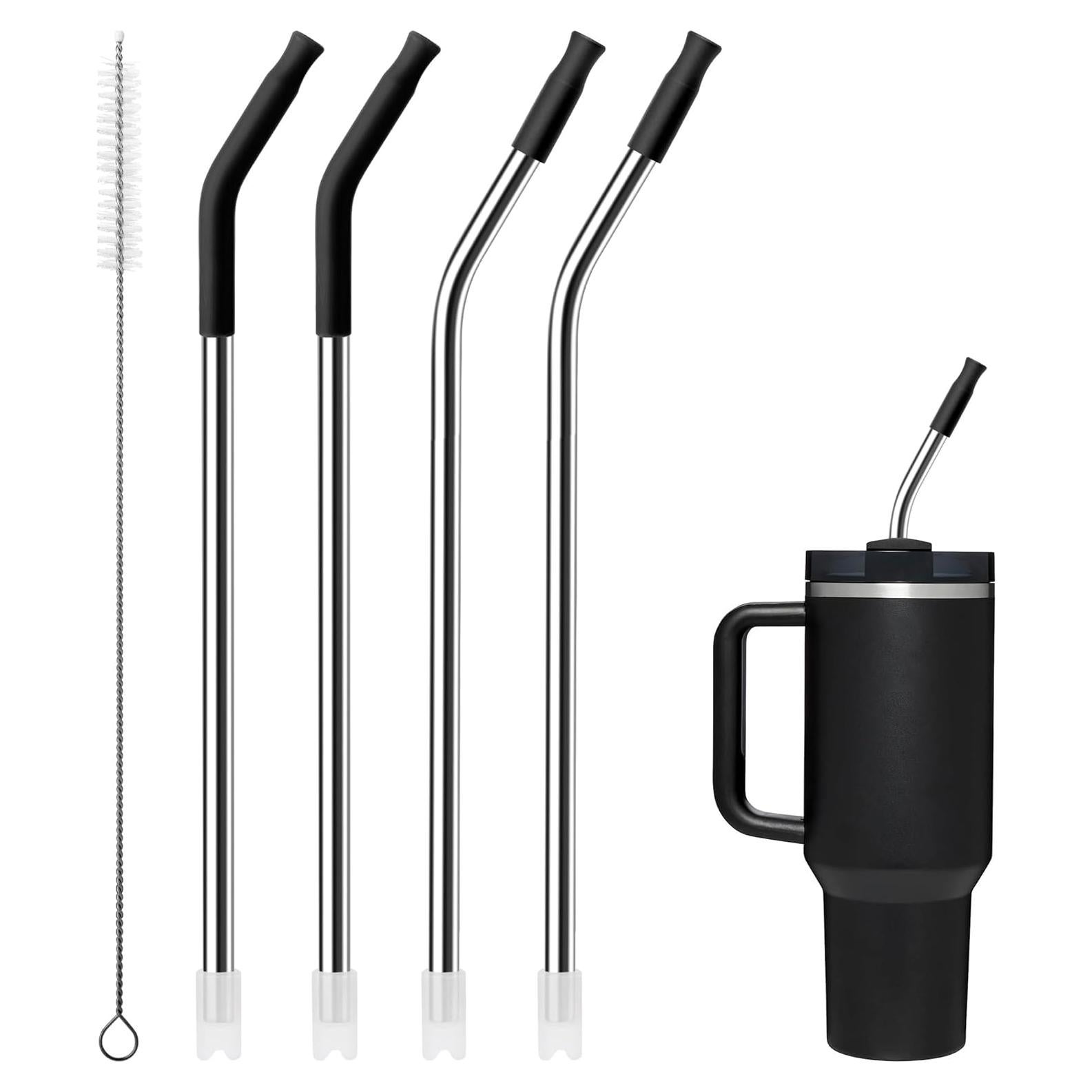 4 Pajitas de Metal Reutilizables Soledea para Vasos 40 oz