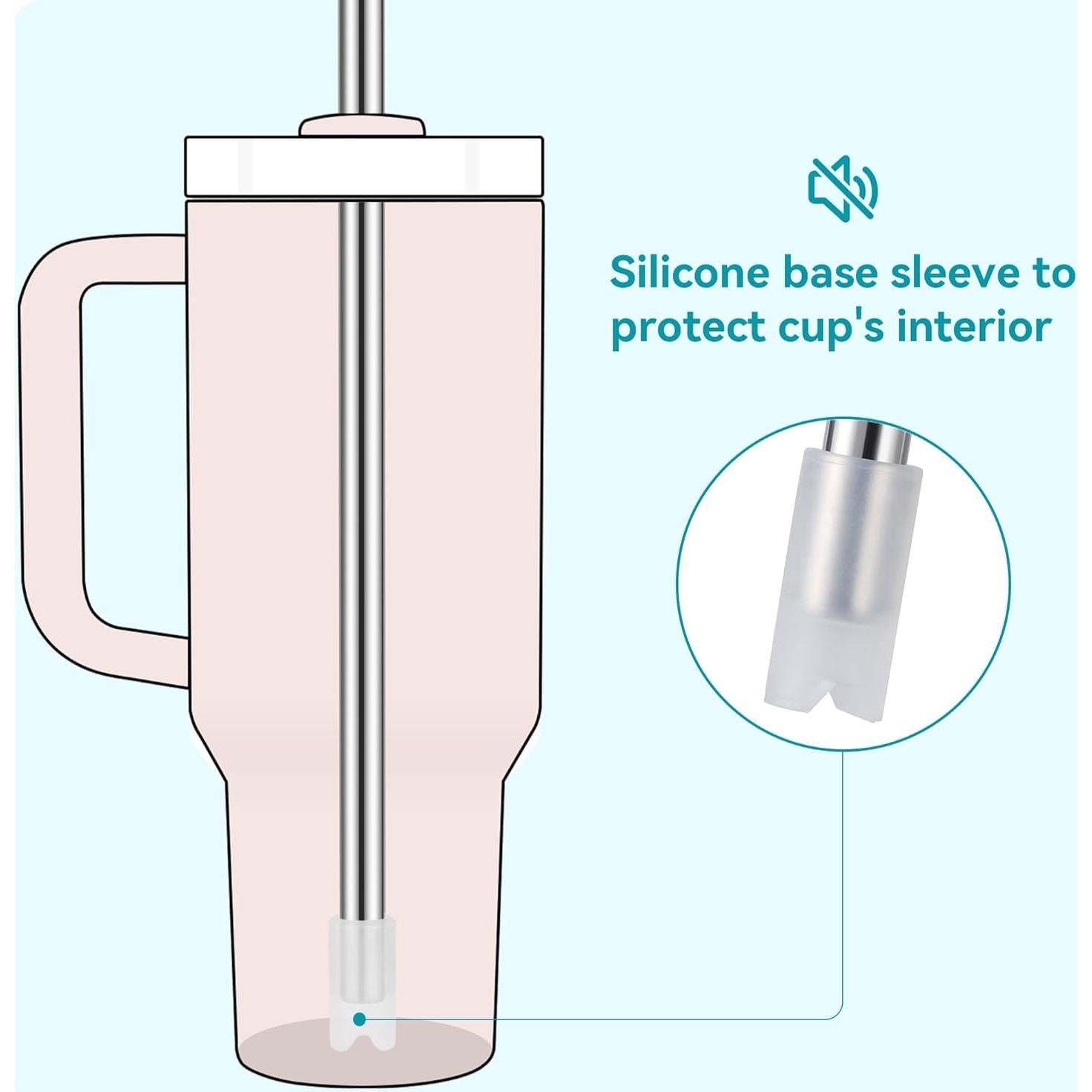 4 Pajitas de Metal Reutilizables Soledea para Vasos 40 oz