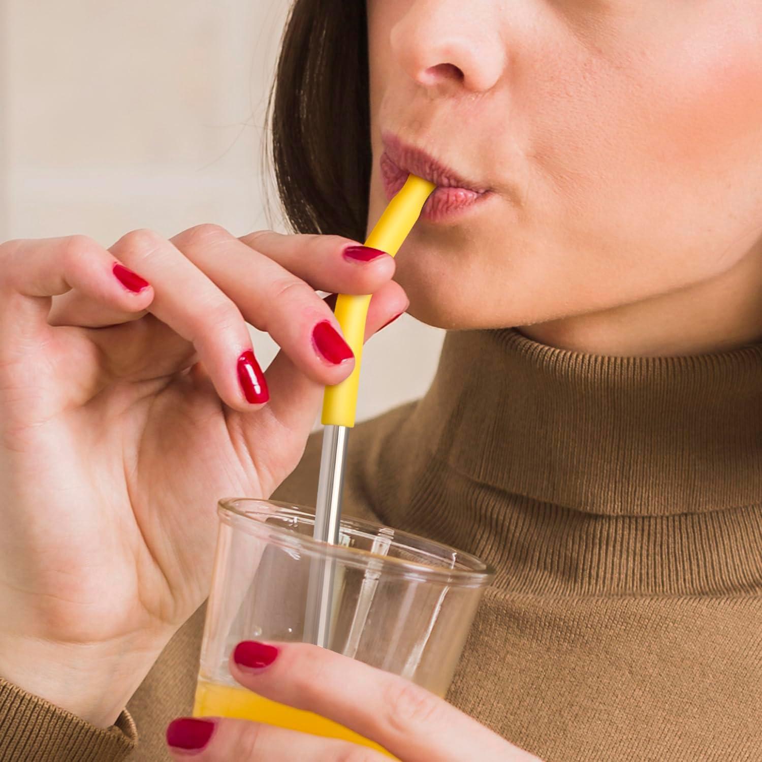 4 Pajitas de Metal Reutilizables Soledea para Vasos 40 oz