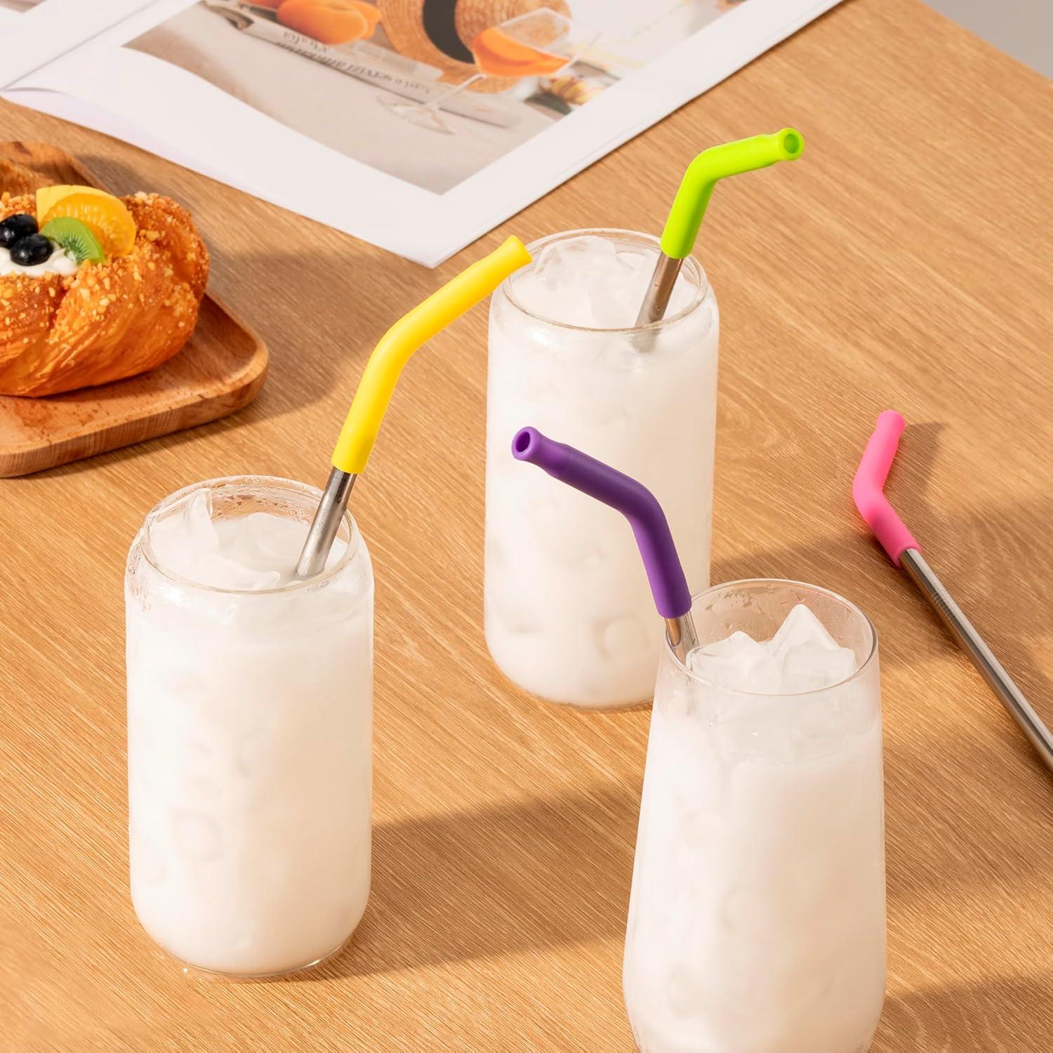 4 Pajitas de Metal Reutilizables Soledea para Vasos 40 oz