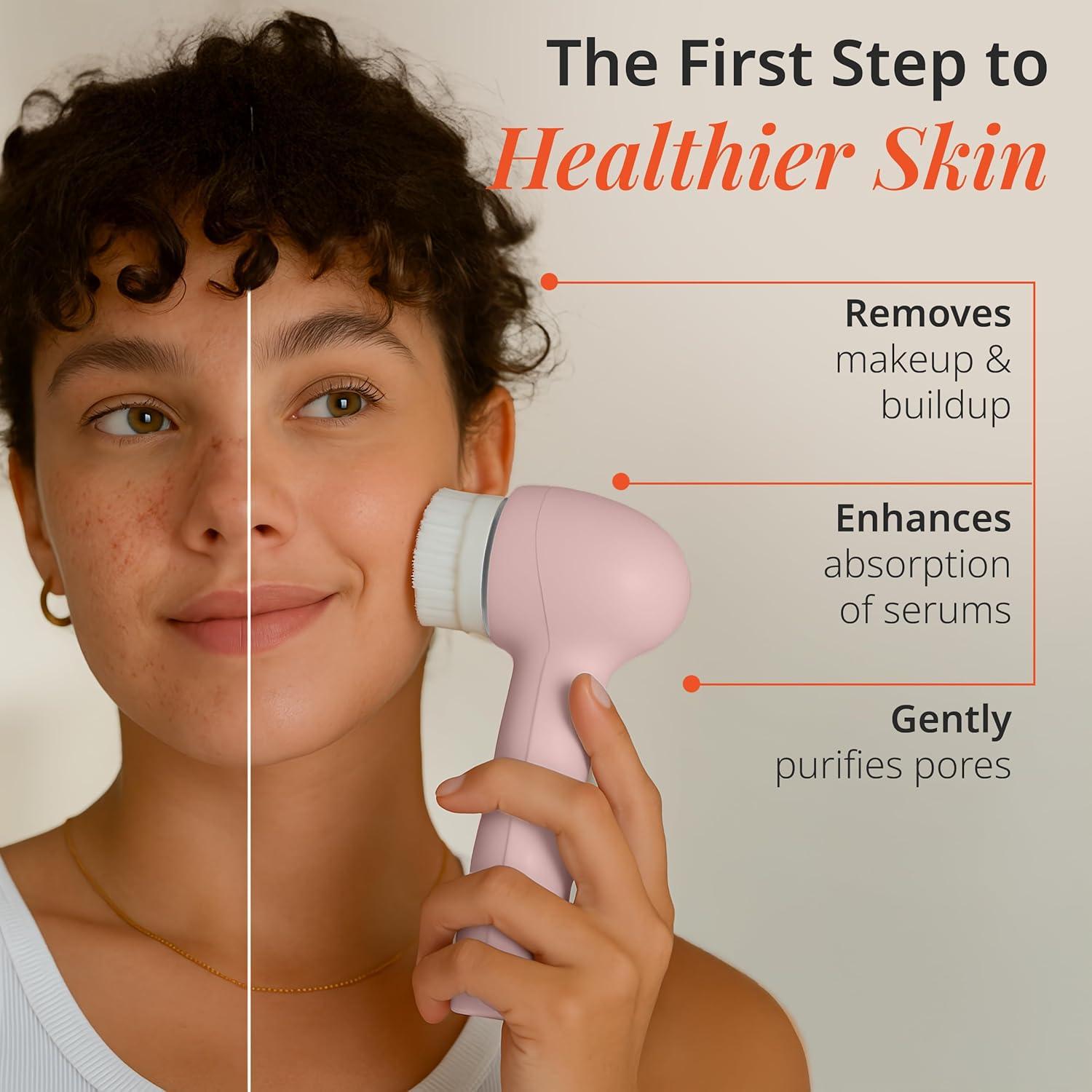 Cepillo Facial Raedia 2.0 Vanity Planet Rosa 4 Cabezales