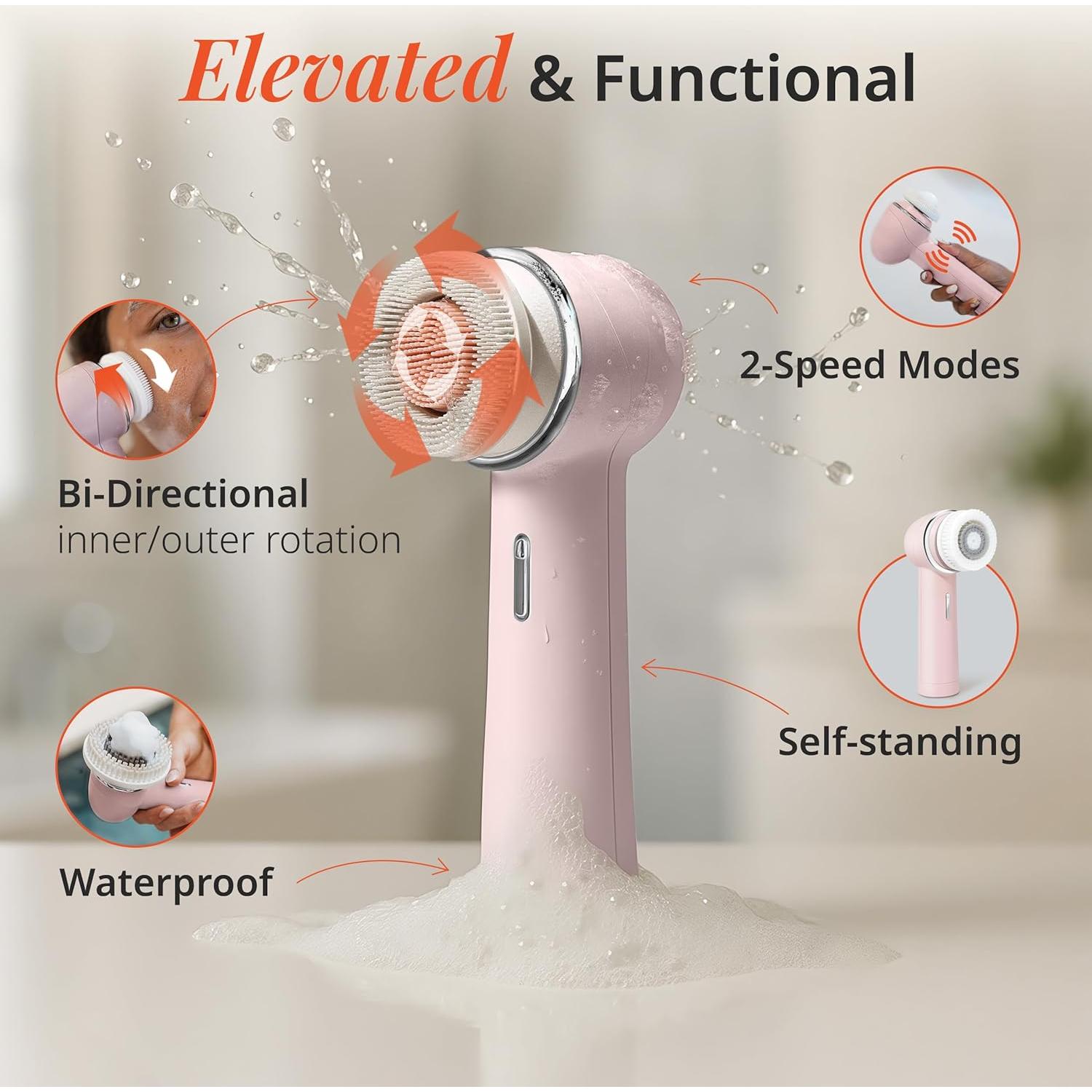 Cepillo Facial Raedia 2.0 Vanity Planet Rosa 4 Cabezales