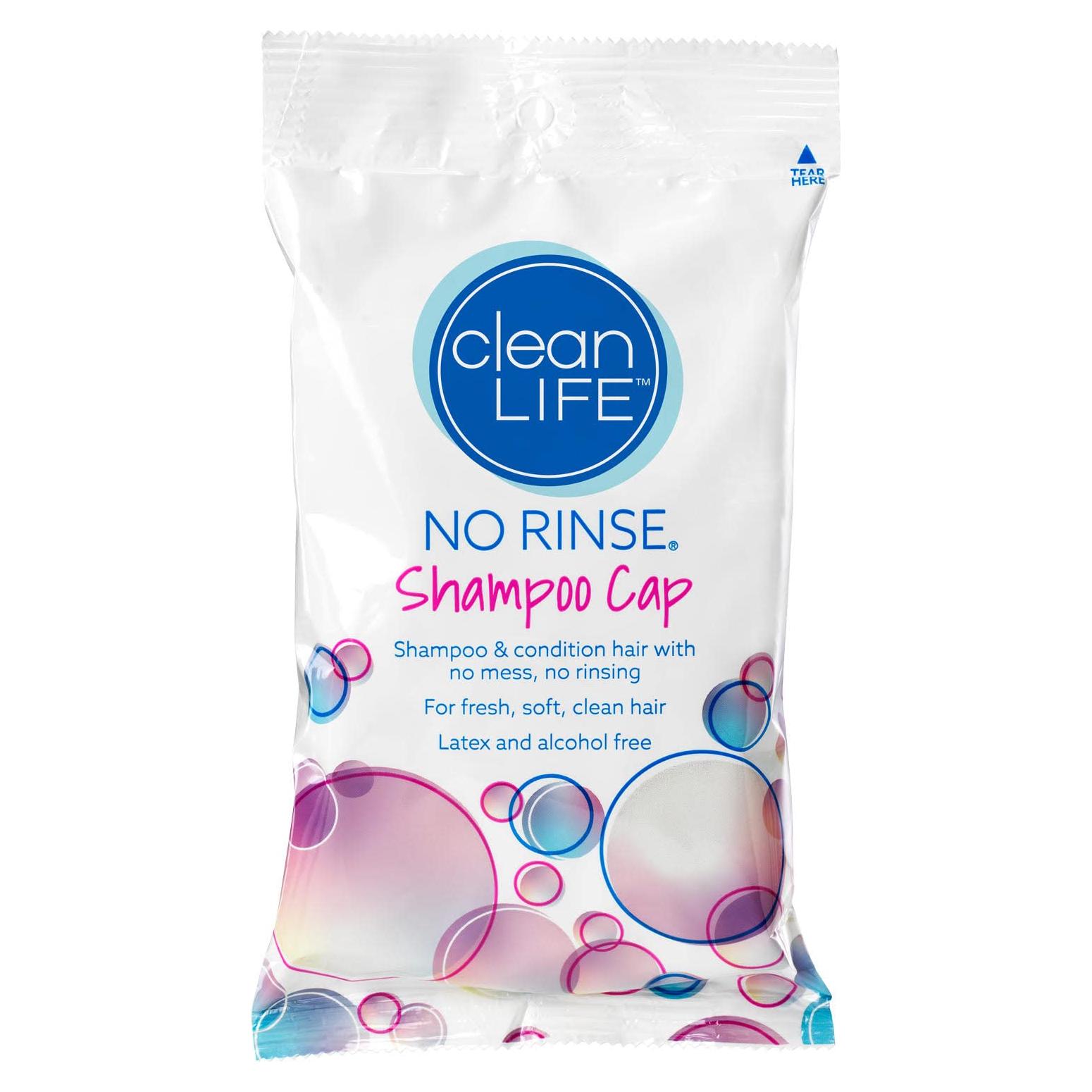 Gorro de Champú Sin Enjuague CleanLife - 1 Cuenta, Libre de Alcohol