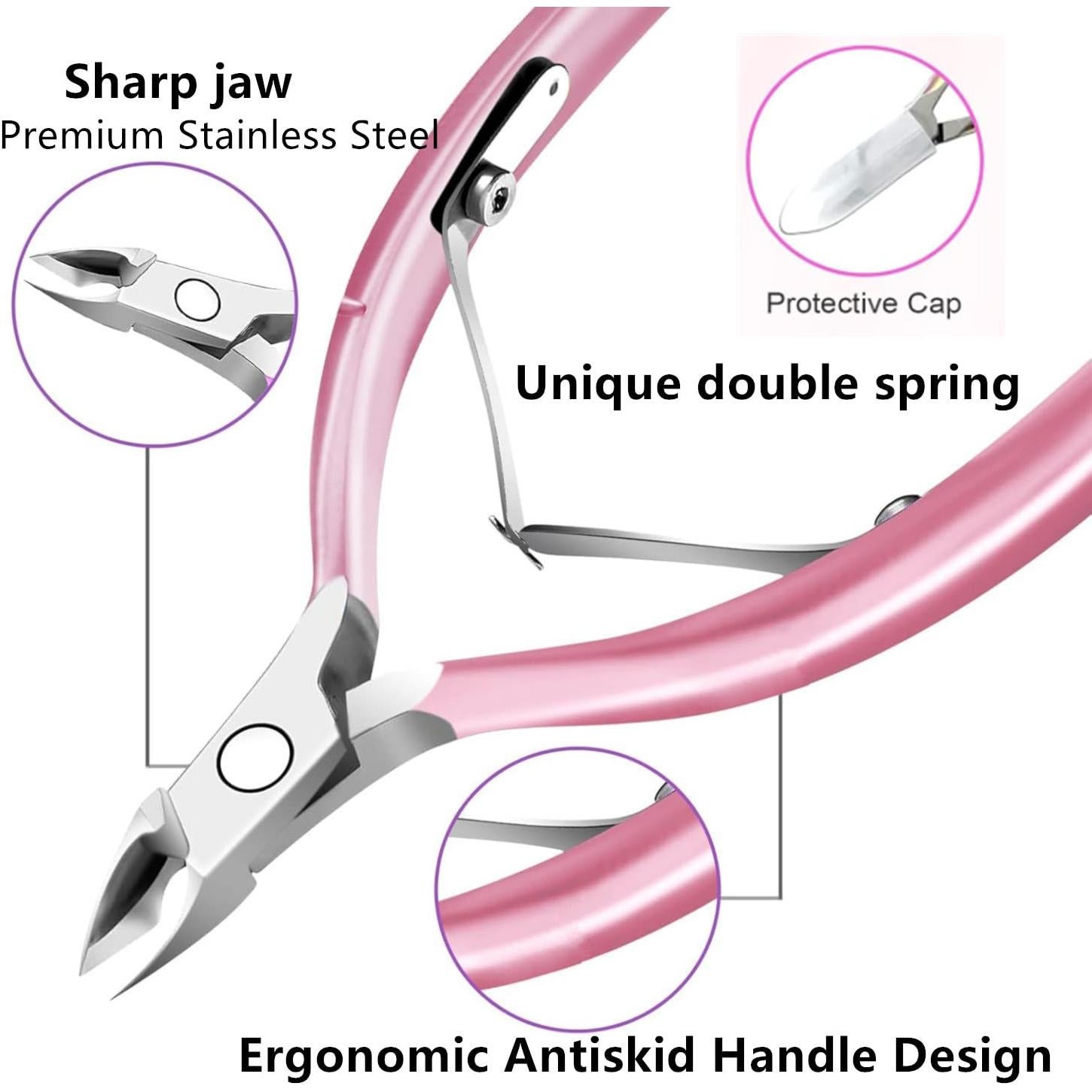 Juego de Manicura 5 Piezas Feiworui con Estuche Portátil