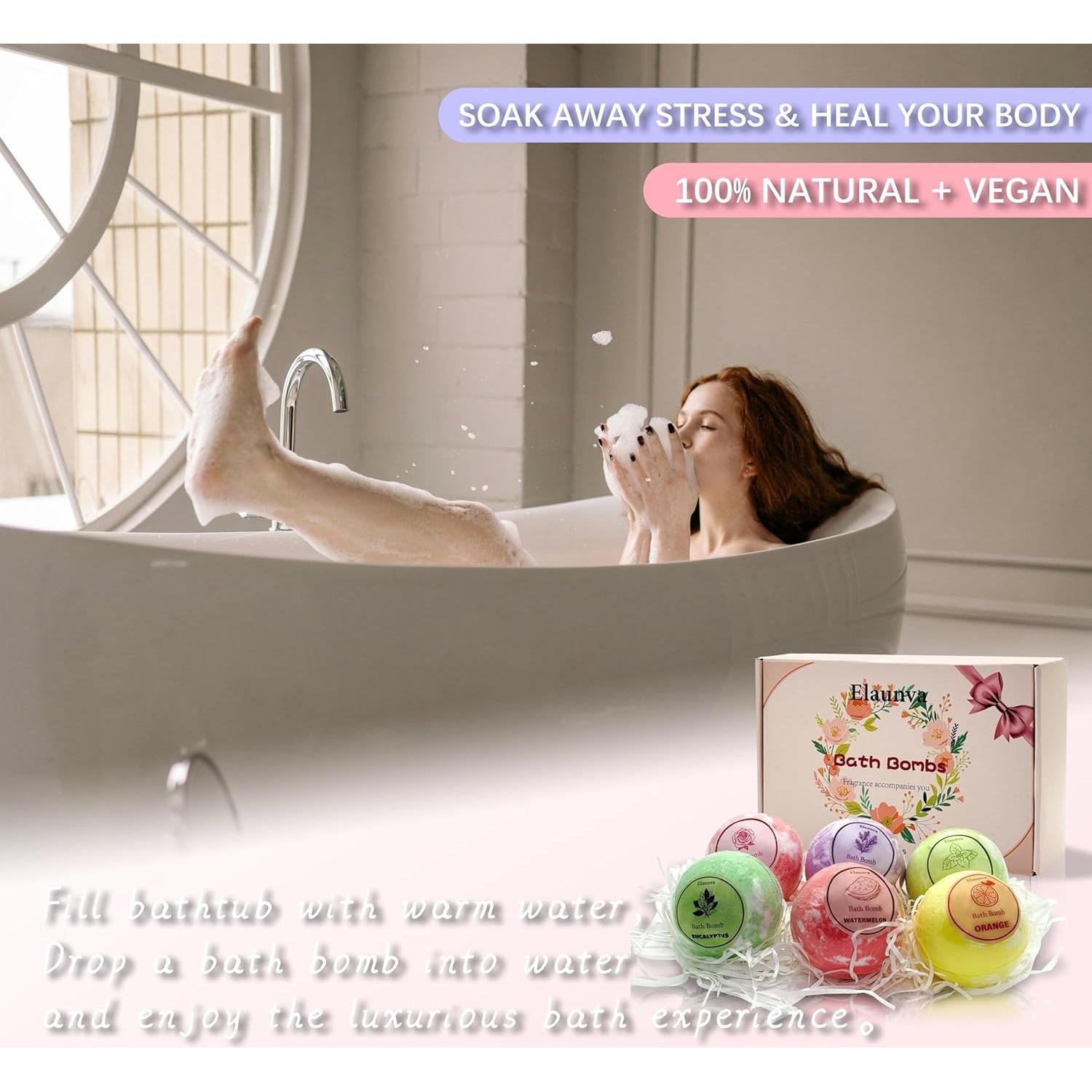 Juego de Bombas de Baño Elaunva 6 Fragancias 100g cada una