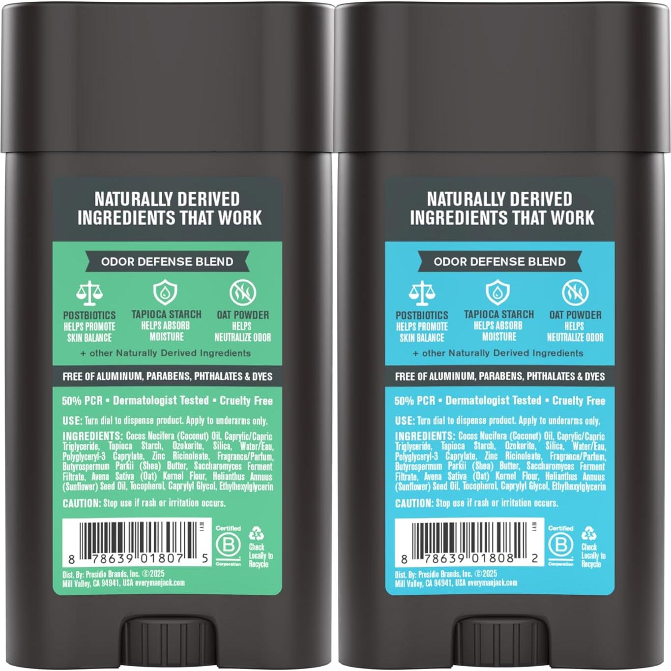 Desodorante Pro Every Man Jack 74.9 g - Coco y Vainilla - 48 Horas