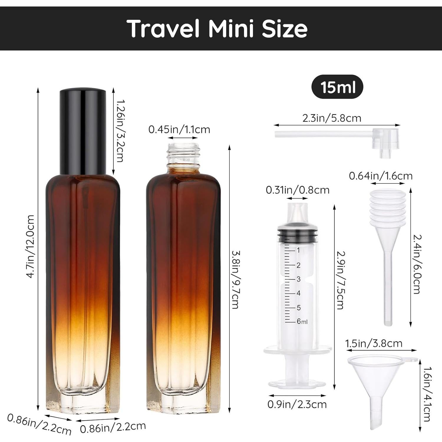 Segbeauty 5 Botellas Rellenables de Atomizador de Perfume 15ml