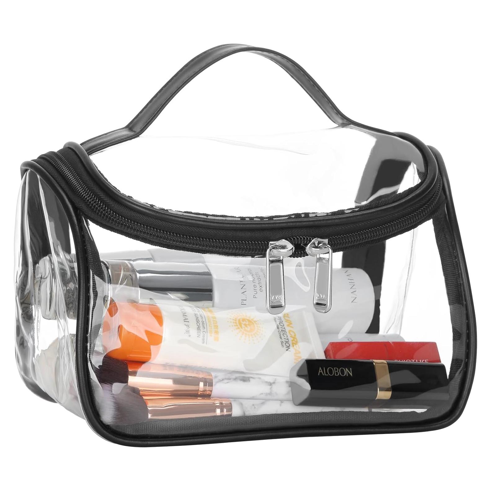 Bolsa Cosmética Transparente HAOGUAGUA 20x17x14.5 cm Negra